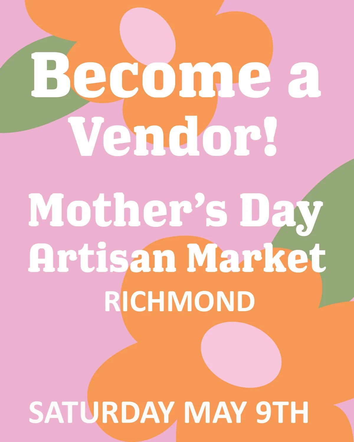 💐✨ CALLING ALL LOCAL MAKERS &amp; ARTISANS! ✨💐

Applications are now open for our Mother&rsquo;s Day Artisan Market in Richmond, Melbourne!

🗓 Saturday, May 9, 2026
⏰ 7:00am &ndash; 2:00pm
📍 Richmond, VIC

We&rsquo;re seeking talented local maker