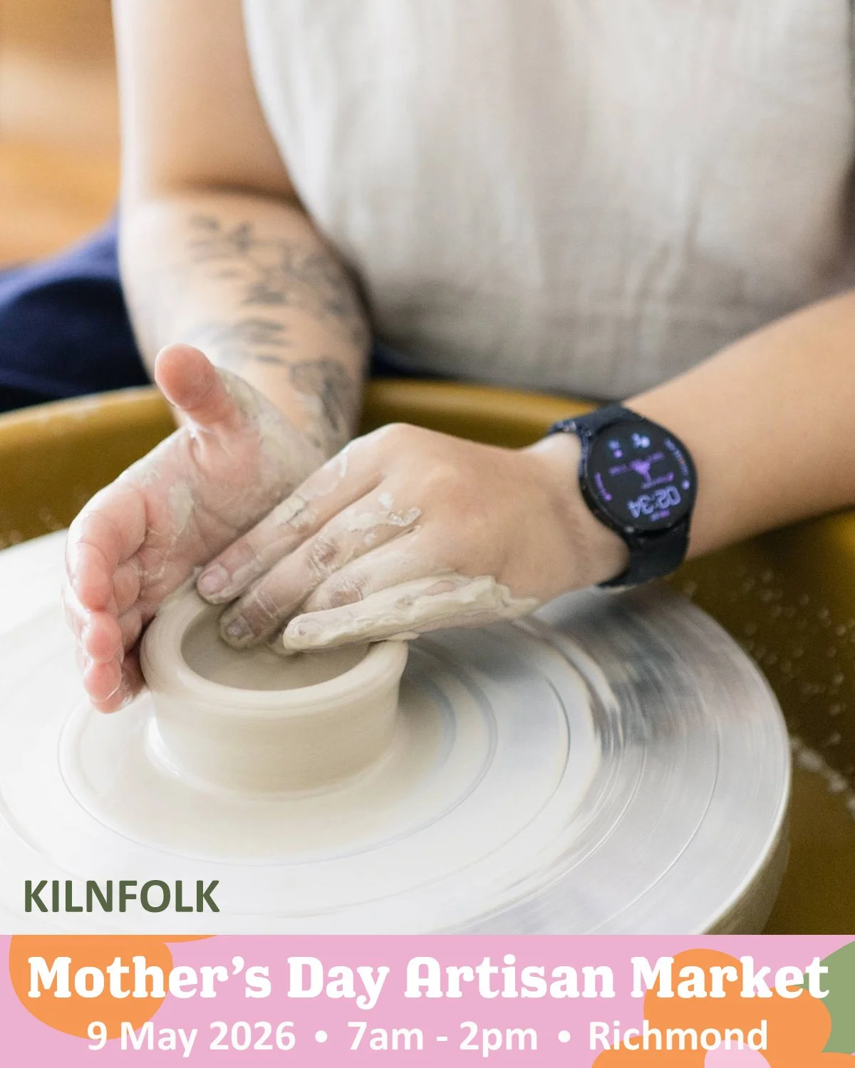 VENDOR SPOTLIGHT 🌷

Today we are featuring: Kilnfolk

A ceramic studio that offers classes, workshops, longer courses, studio access etc.
I'll hold a stall next Saturday hoping to spread the word out about what we do, classes we offer etc and I'll b