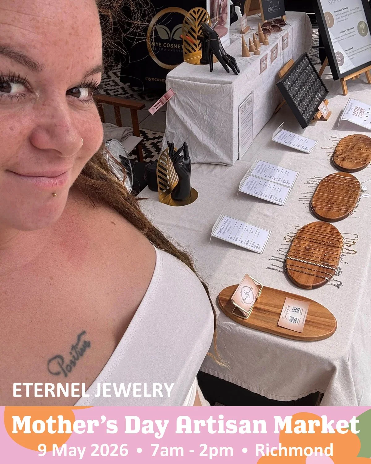 ✨ VENDOR SPOTLIGHT ✨

Get ready to shop local and celebrate the amazing mums in your life at our Mother&rsquo;s Day Artisan Market!

Today we are featuring: Eternel Jewelry

We offer Permanent Jewellery. Permanent jewellery is custom-fit jewellery de