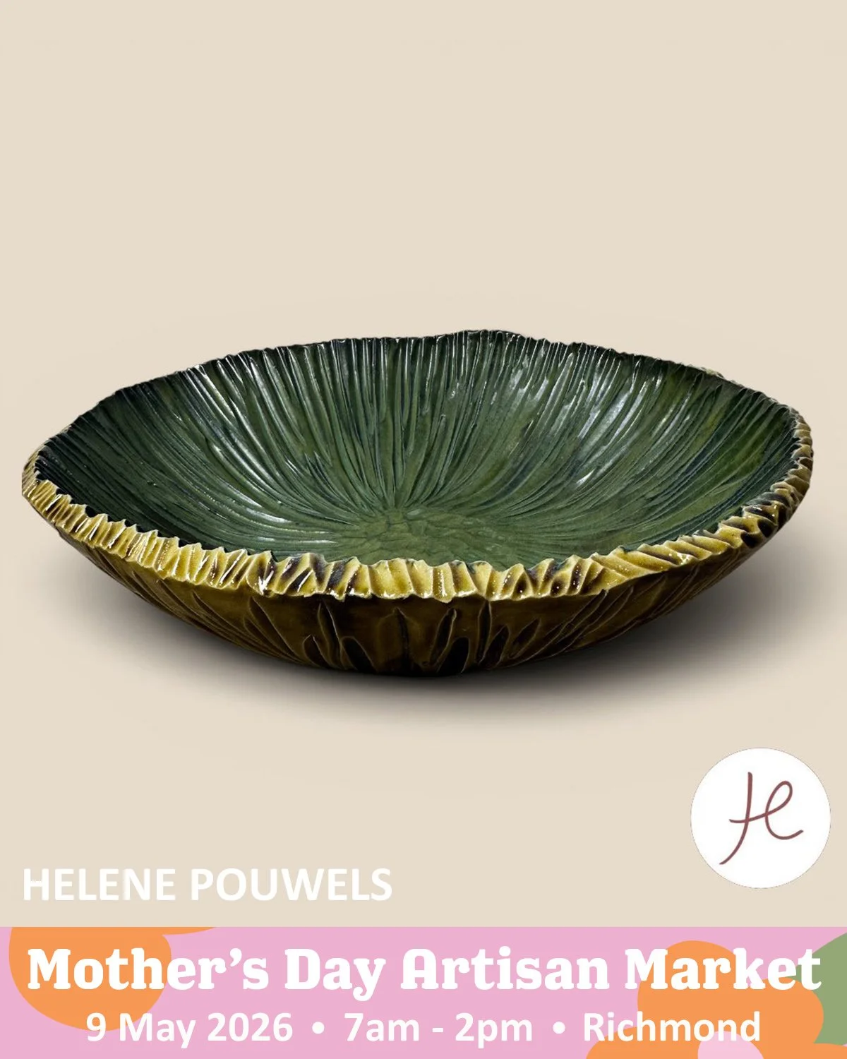 VENDOR SPOTLIGHT 🌷

Today we are featuring: Helene Pouwels

I&rsquo;m Helene, a ceramic artist who loves creating perfectly imperfect, one-of-a-kind pieces. I enjoy experimenting with textures, shapes, and glazes so that every piece has its own uniq