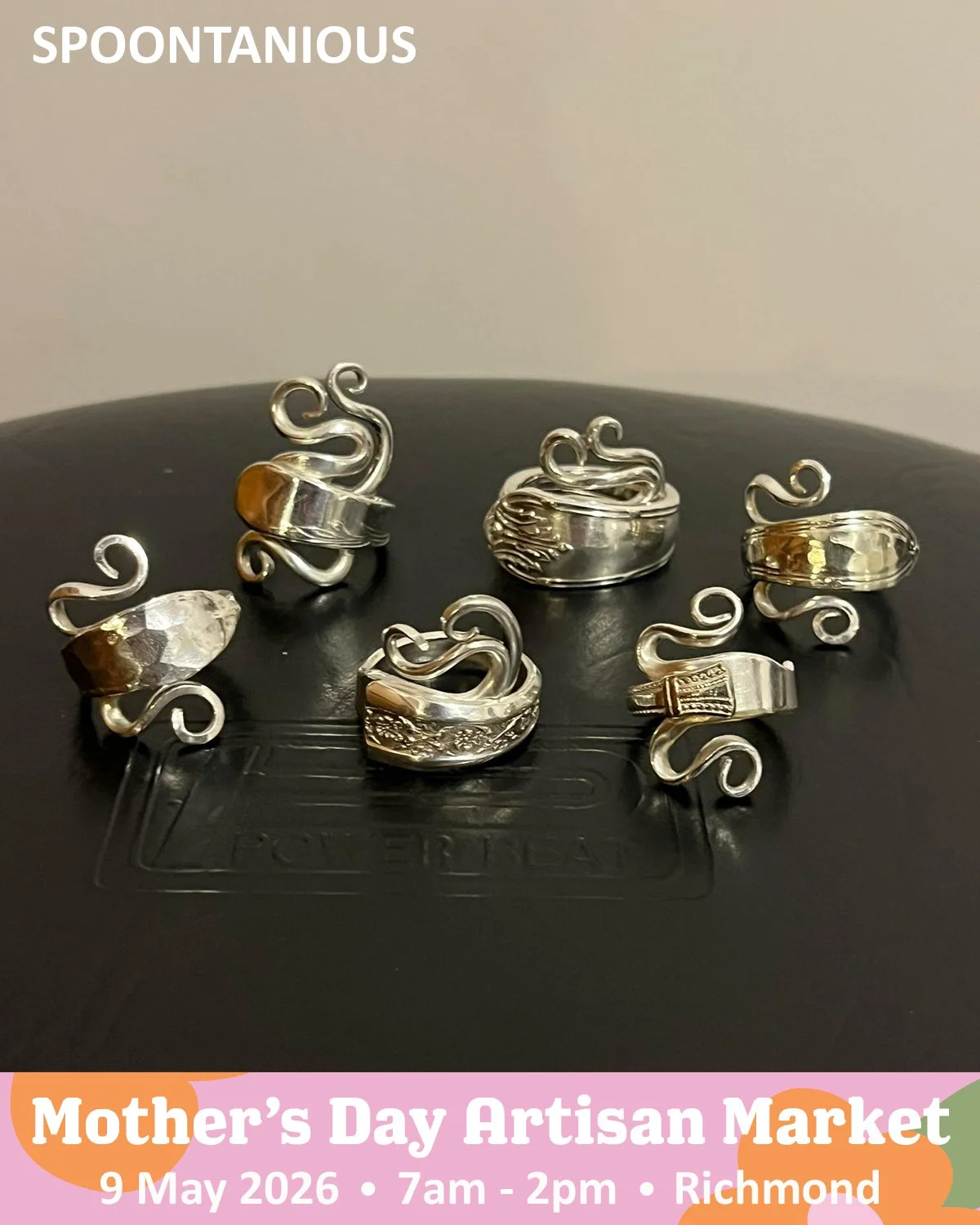 ✨ VENDOR SPOTLIGHT ✨

Get ready to shop local and celebrate the amazing mums in your life at our Mother&rsquo;s Day Artisan Market!

Today we are featuring: Spoontanious

 Handmade jewellery made from vintage cutlery

FB: https://www.facebook.com/pro