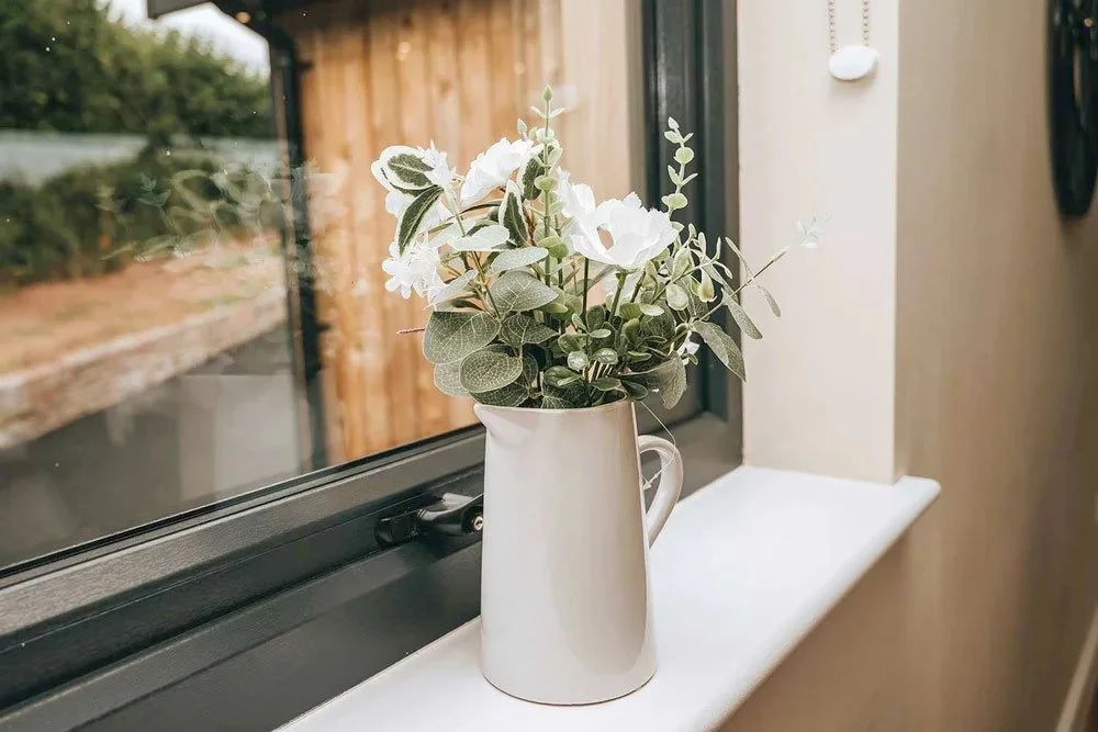 Beacons View lodge interior detail, providing luxury holiday self-catering accommodation overlooking the Brecon Beacons in Wales.