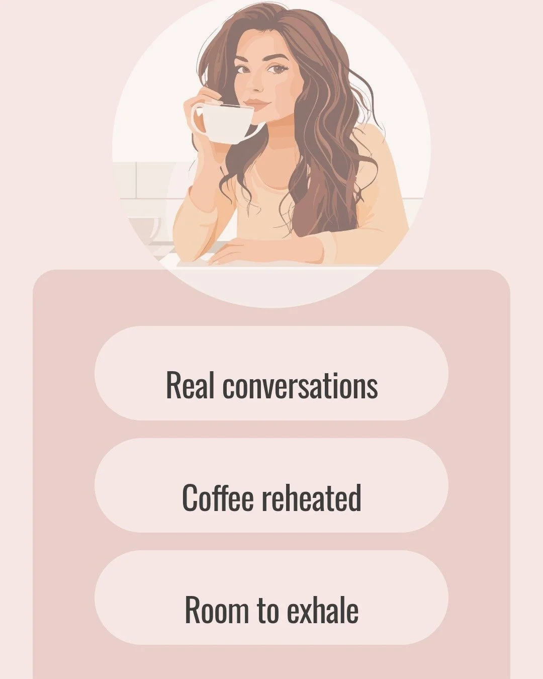 The Midlife Sip is live. ☕️

Real conversations.
Reheated coffee.
Room to exhale.

Start with that first quiet sip.
Link in bio.