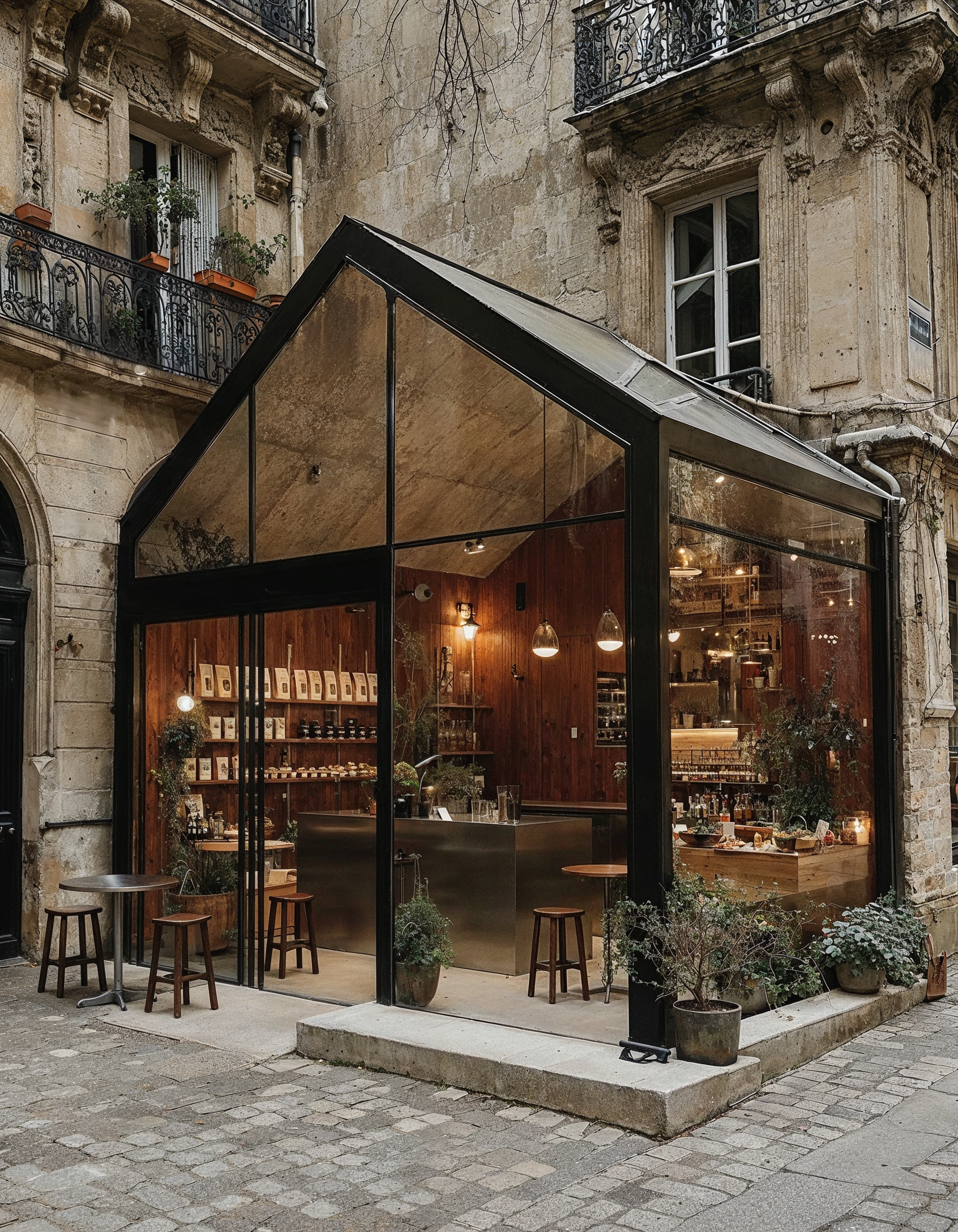 4/ A Glass Interruption on a Parisian Street