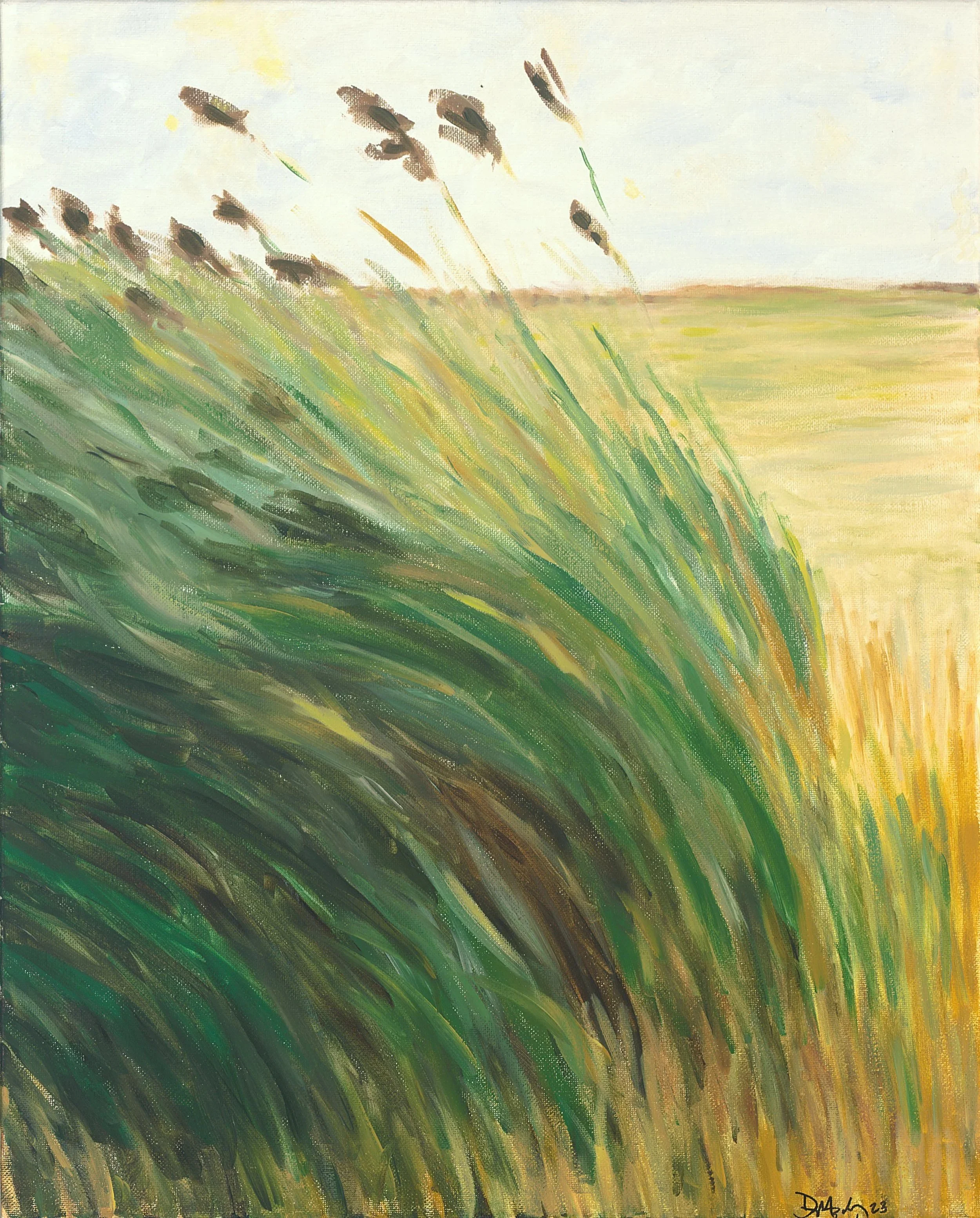 The Answer My Friend..., oil on canvas 18x12