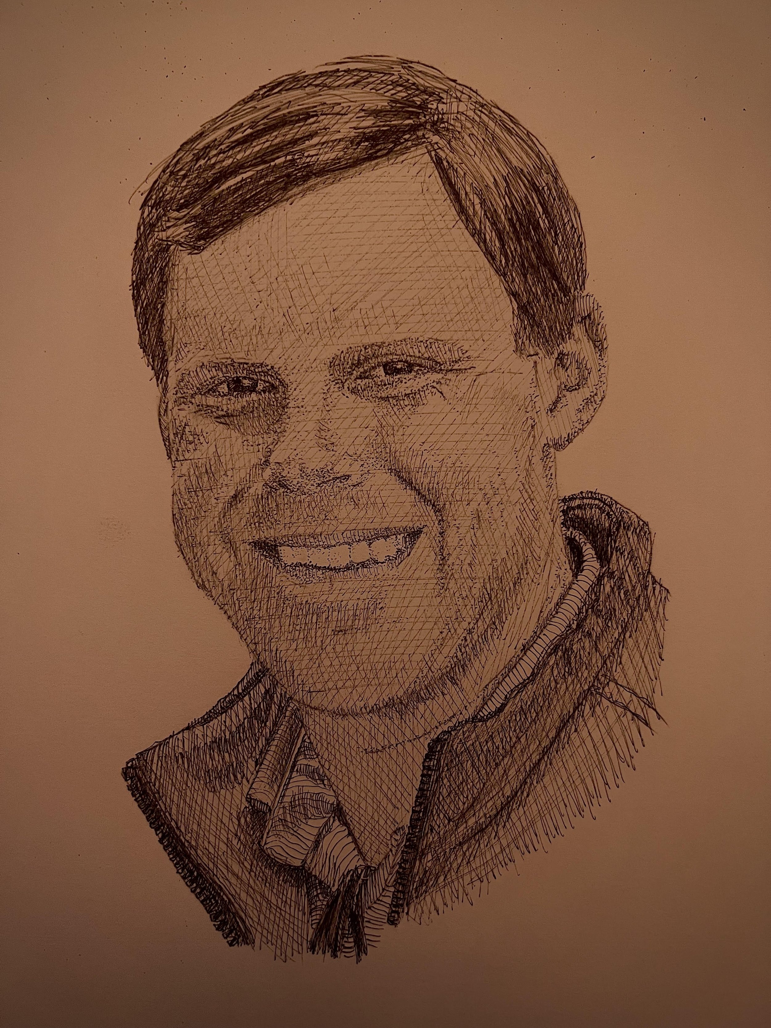 My Friend Palmer, pen & ink 14x11