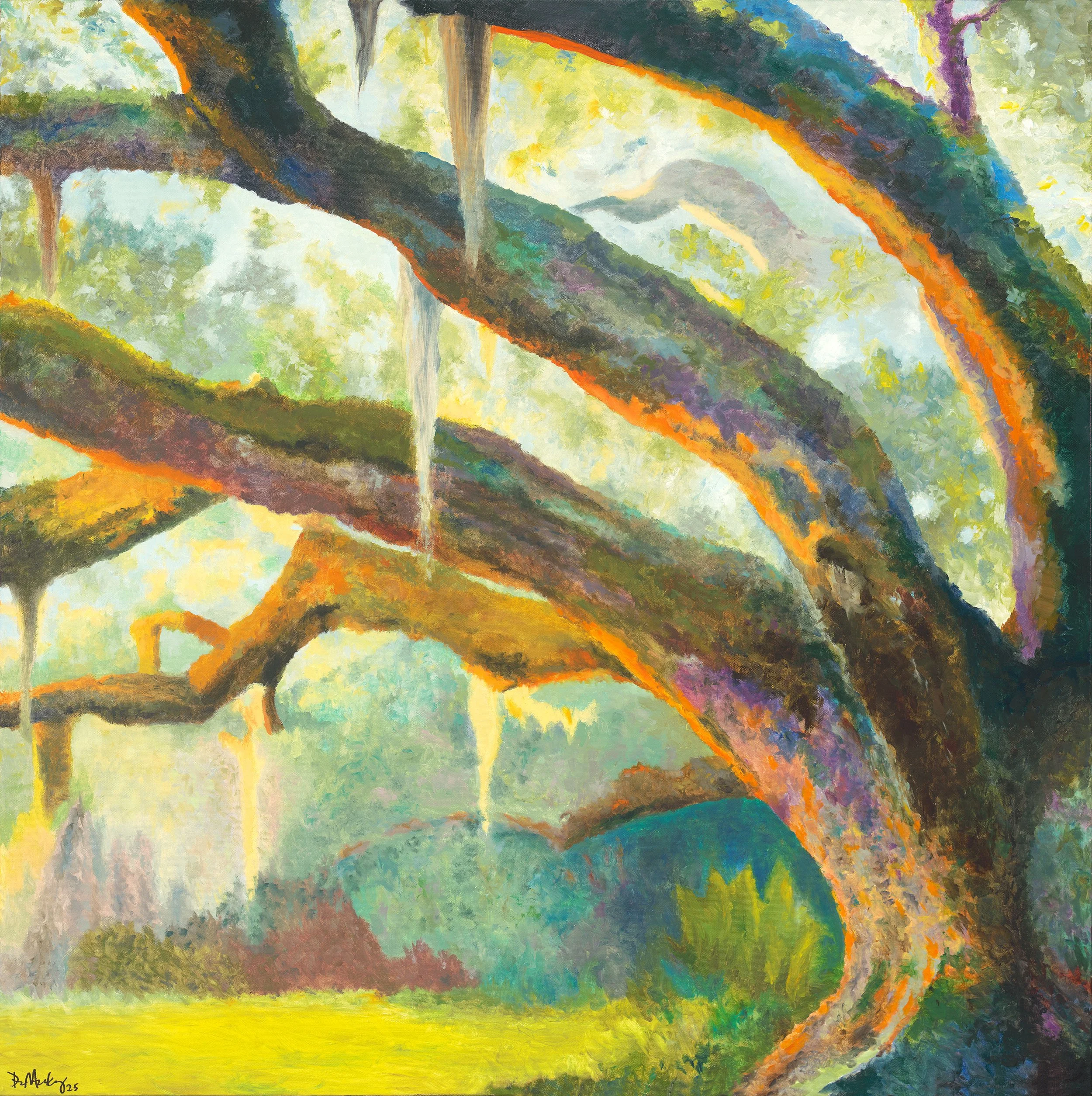 The Oak of Orleans, oil on canvas 36x36