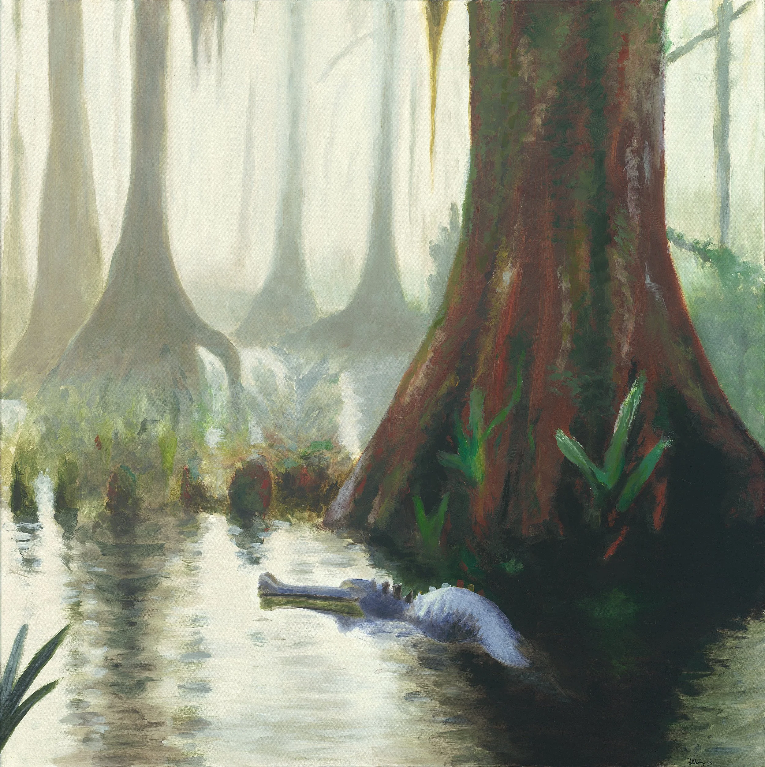 Renoir's Swamp, oil on canvas 48x48
