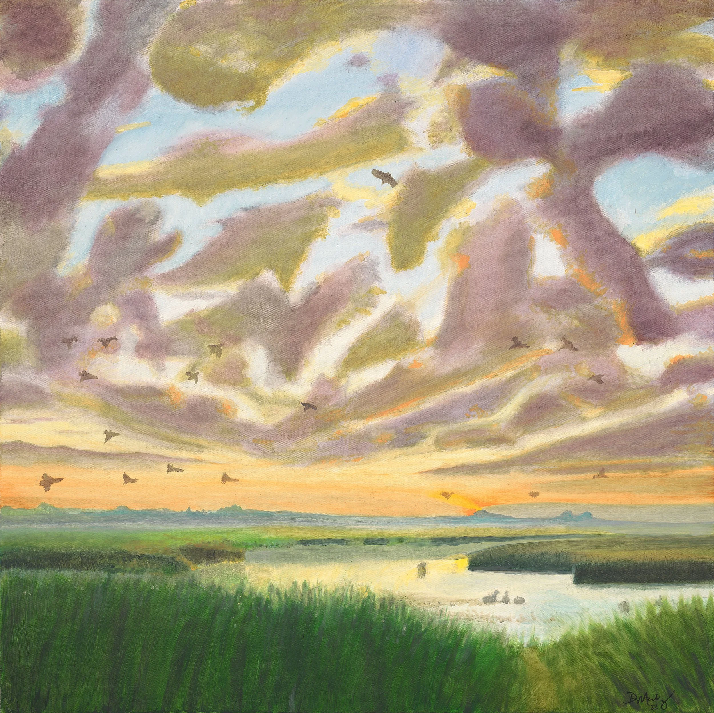 Ducks Unlimited, oil on canvas 36x36