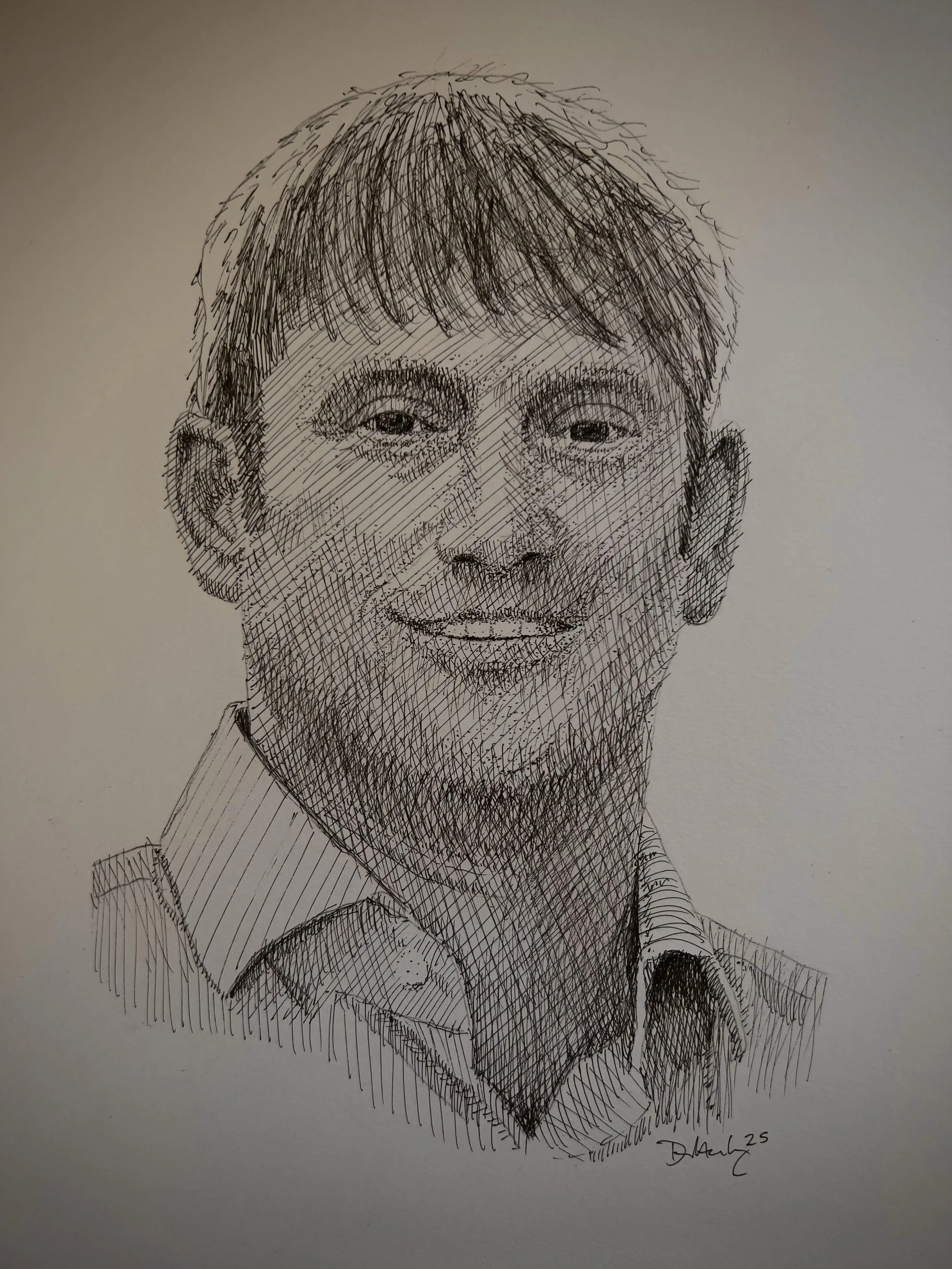 My Friend Robert, pen & ink 14x11