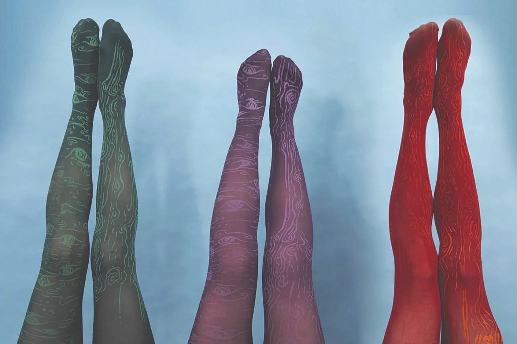 Models Left to Right: Lola Hawthorne, Ella Rogers, Willoughby Brow, Tights by Lucy Setchi