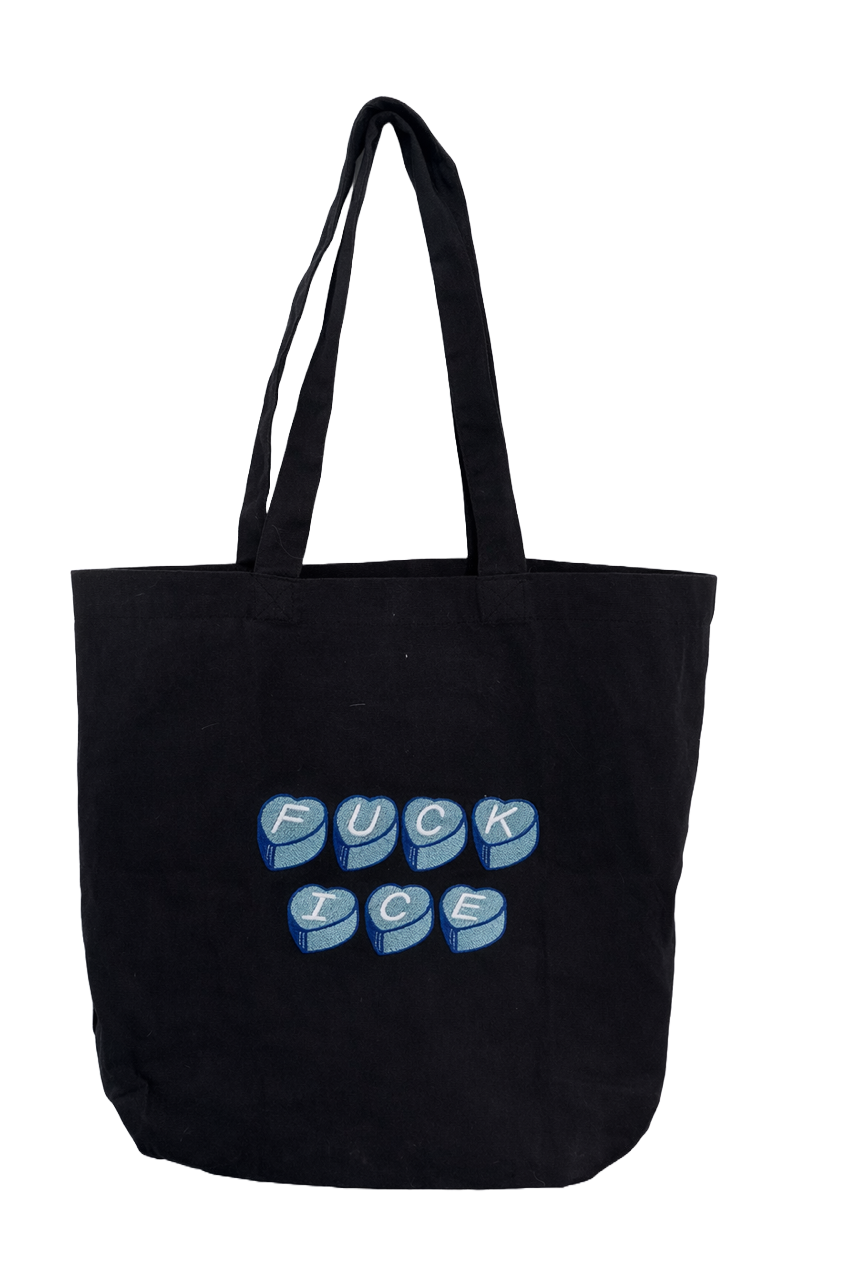 Black Fuck ICE Candy Heart Tote