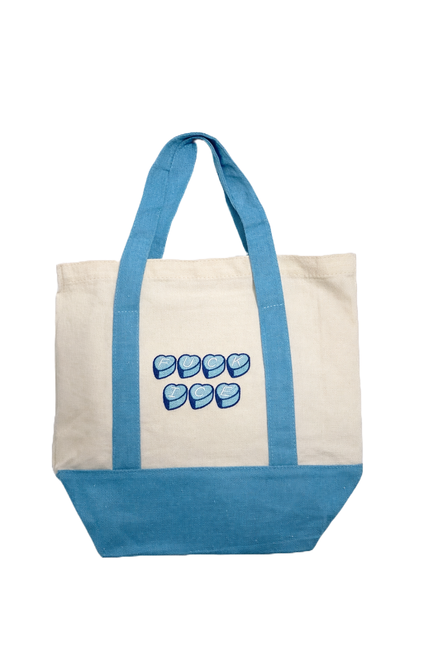 Blue Fuck ICE Candy Heart Tote