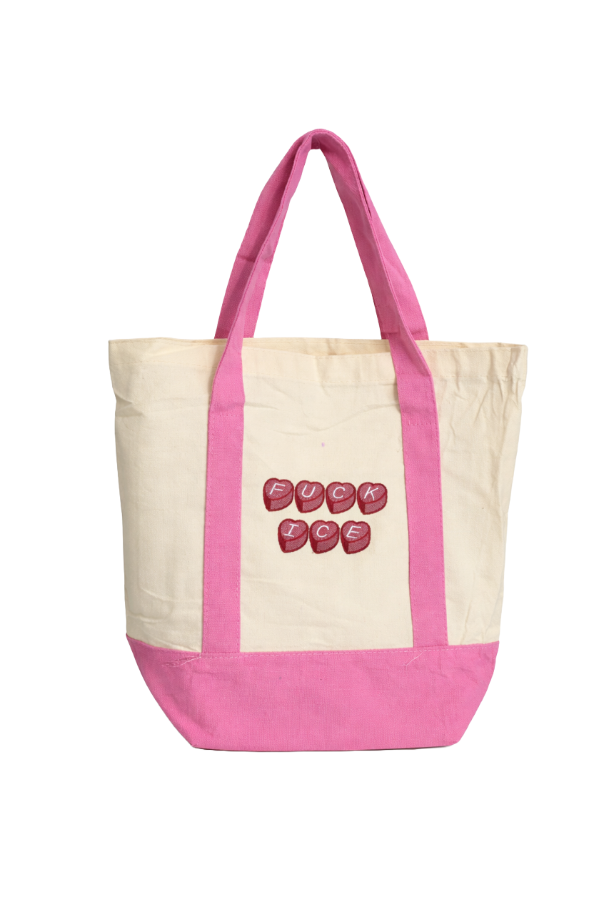 Pink Fuck ICE Candy Heart Tote