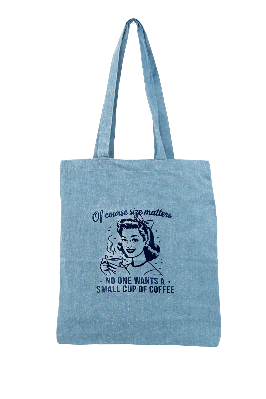 Long Handle Recycled Cotton Retro Lady Tote
