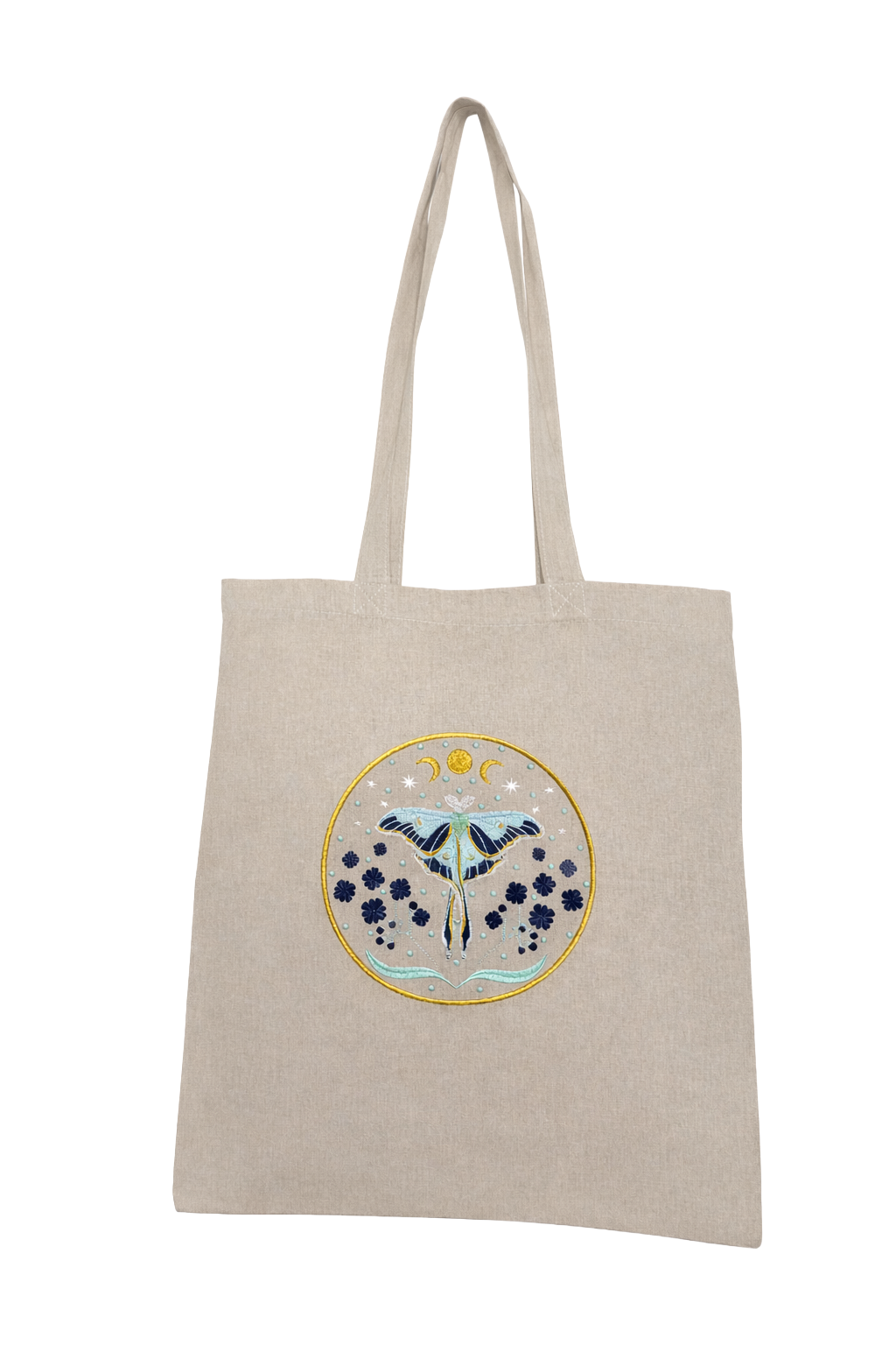 Long Handle Recycled Cotton Moth Tote