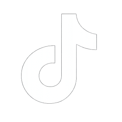 TikTok logo in black and white.