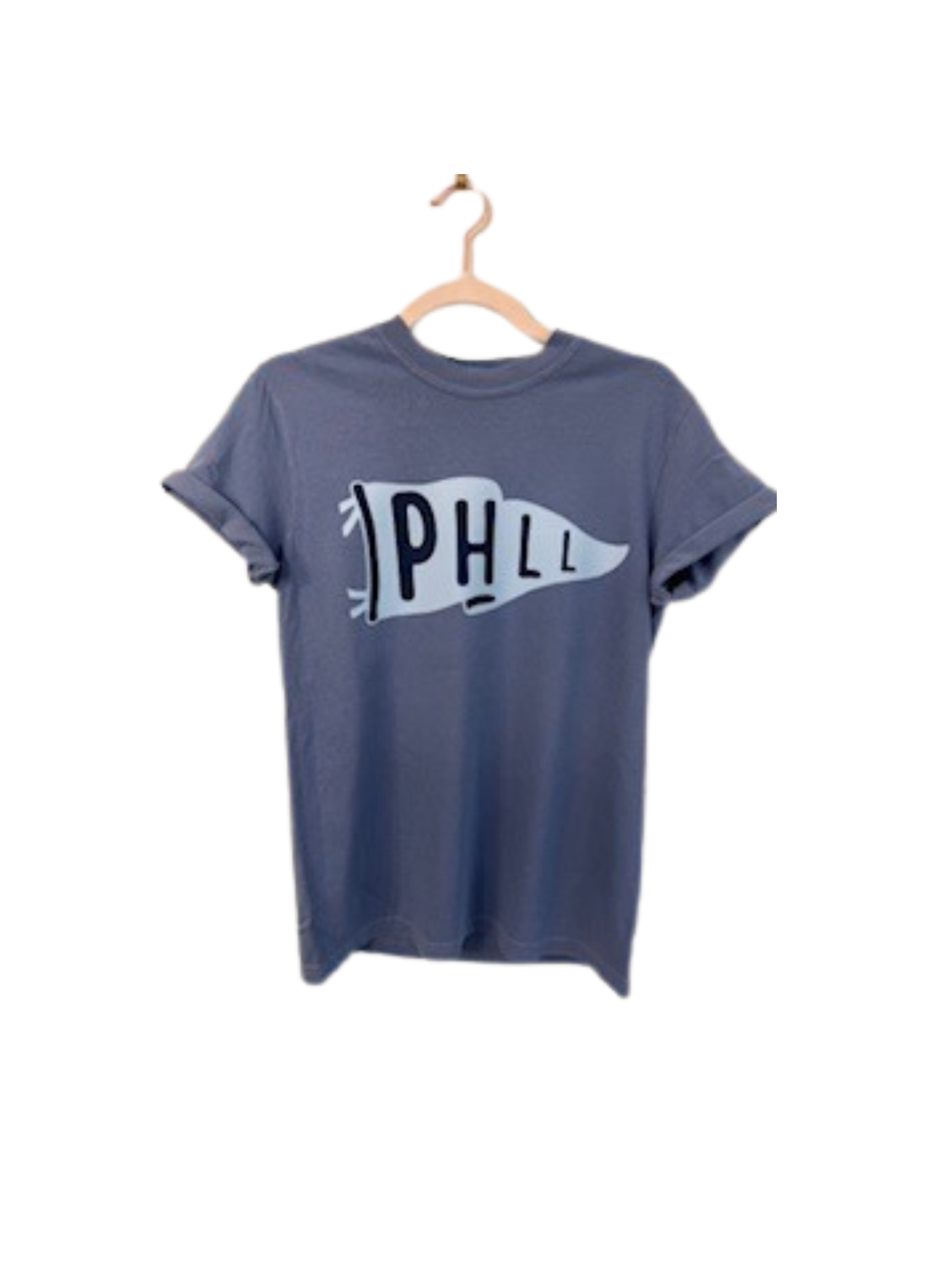 PHLL Pennant Tee (blue) Every tee purchase gives 15% back to the league ⚾️