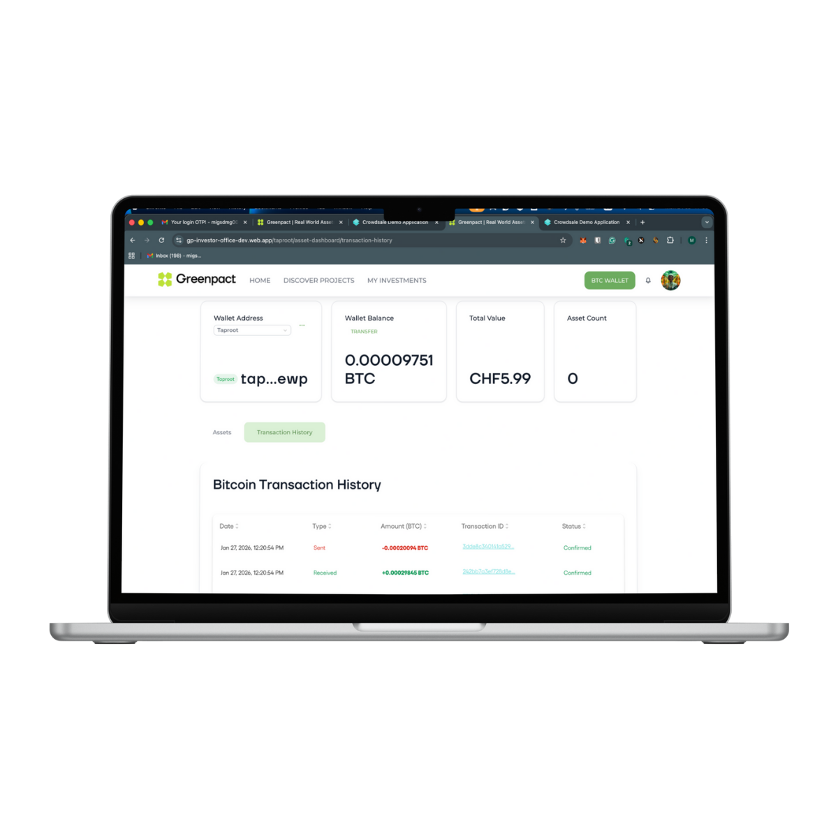 Bitcoin Transaction History