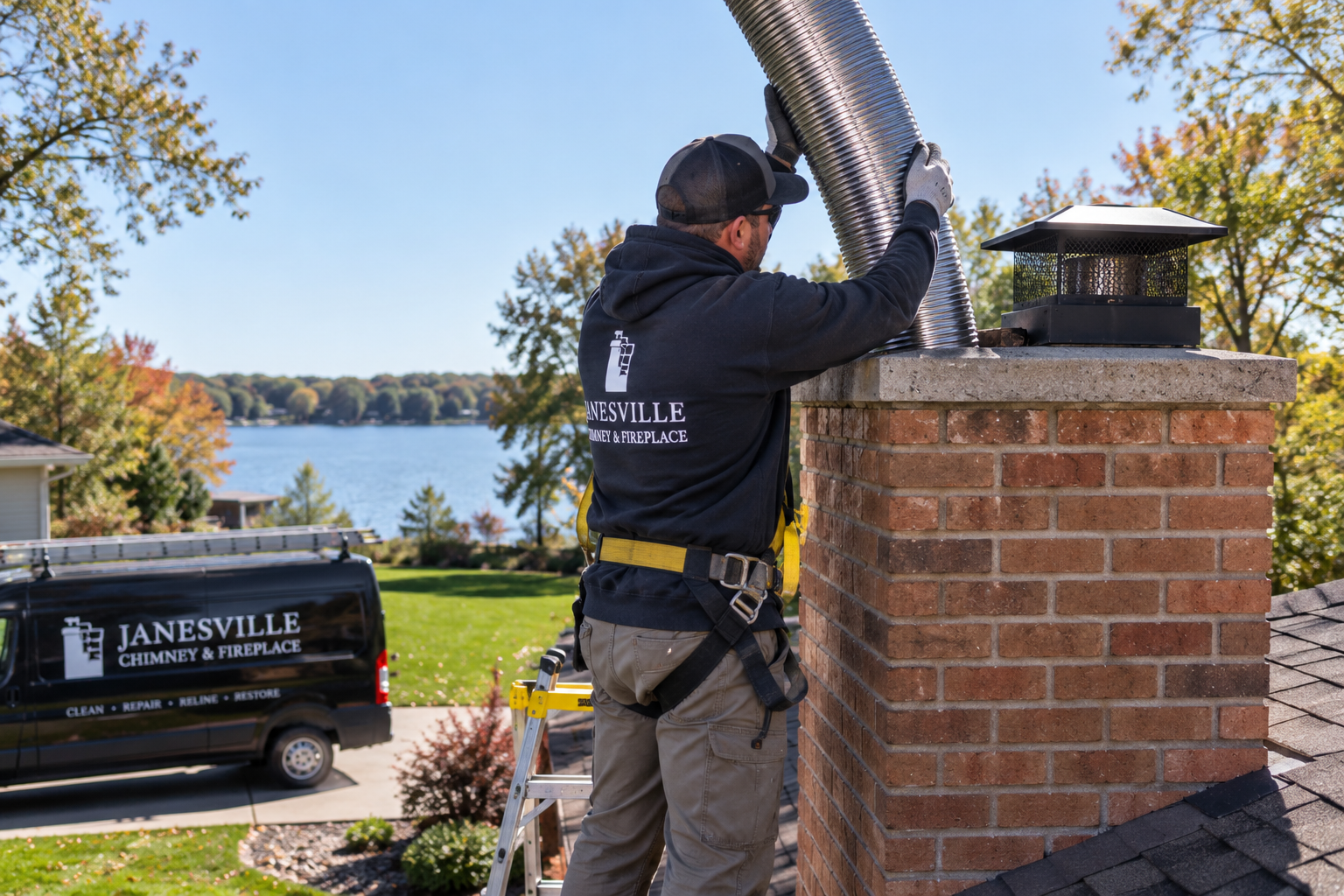 Relining a chimney in Southren Wisconsin