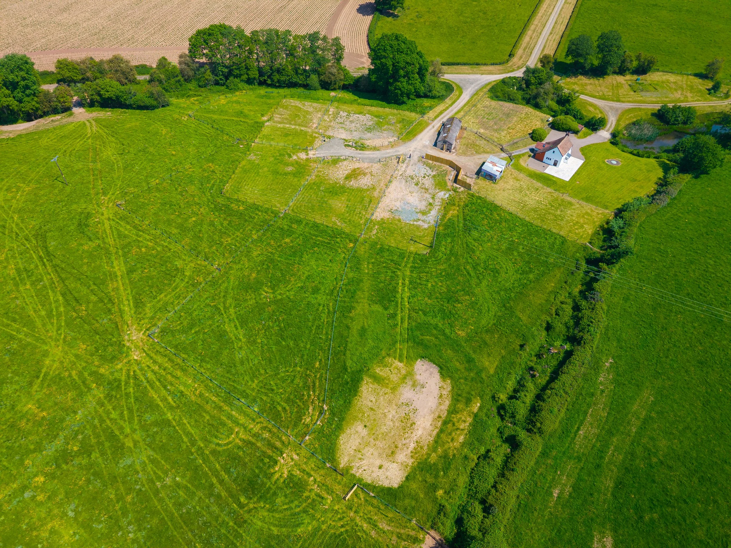 Upper Wootton Meadow from above