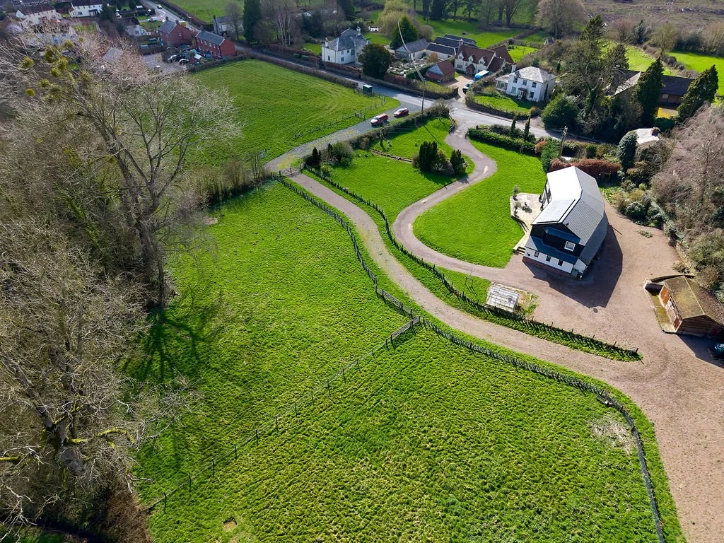Aerial image of the plots