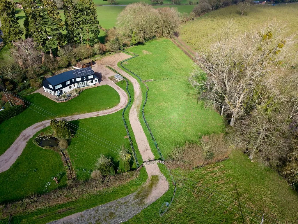 Aerial image of the plots