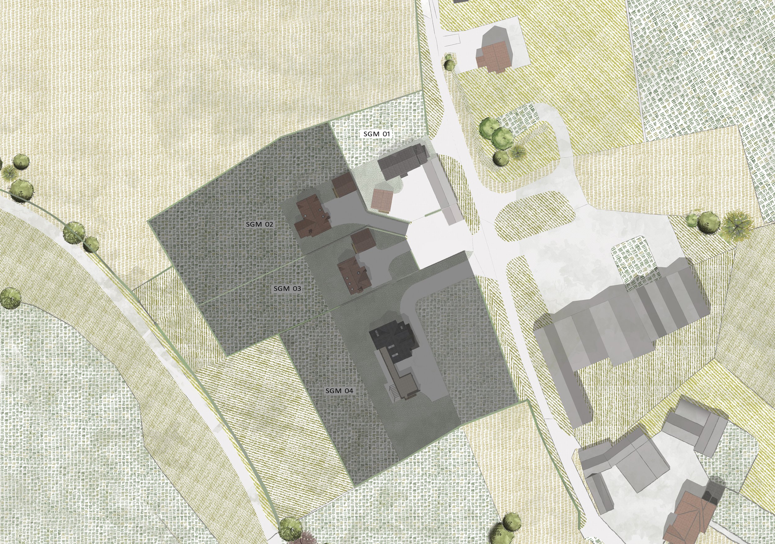 Plot 1 still for sale - within context of the development