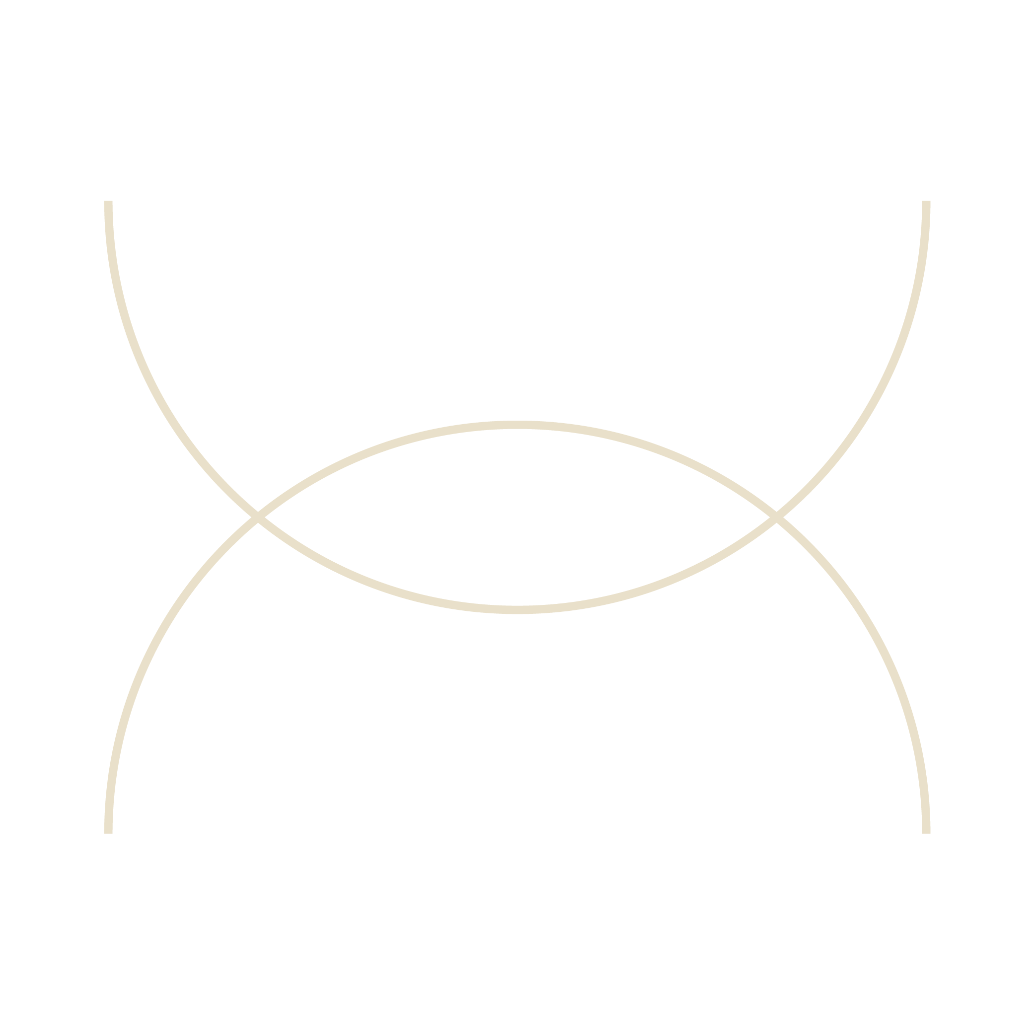 Black background with three intersecting white curved lines forming a minimalist geometric design.