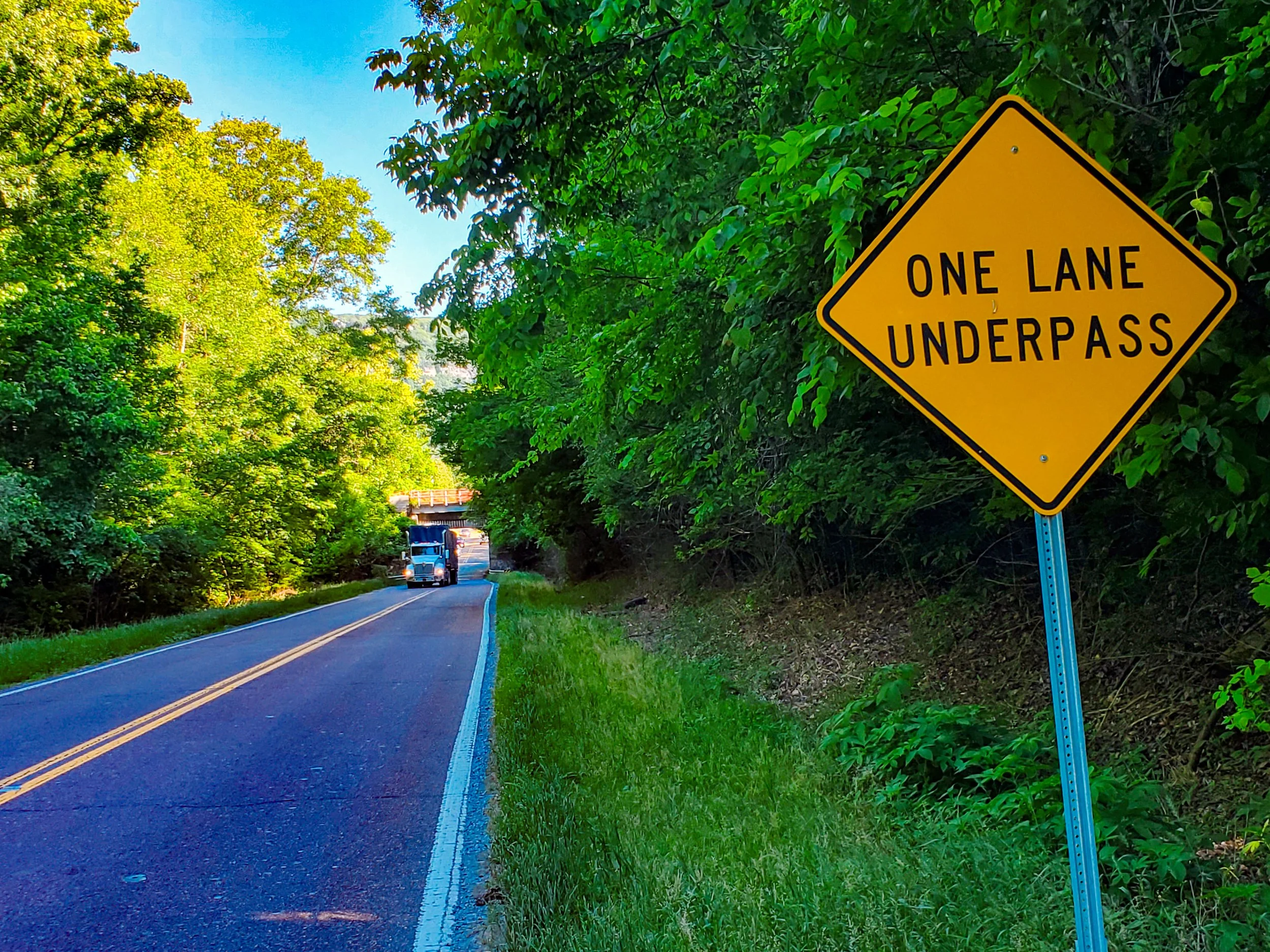 One Lane Underpass near Ft Payne