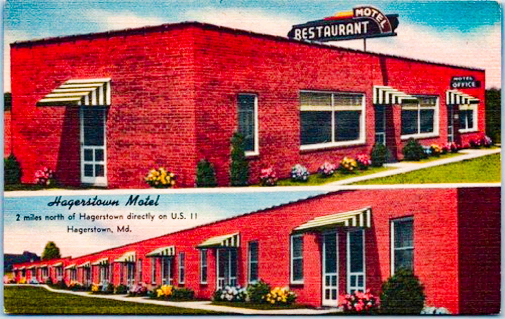 Hagerstown Motel postcard Hagerstown MD.jpg