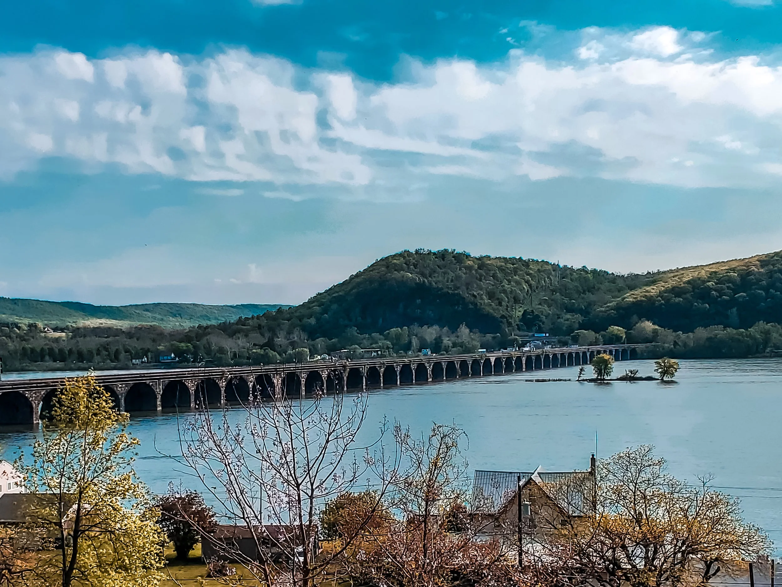 Rockville Bridge is 3820 feet built in 1902 Marysville PA.jpg