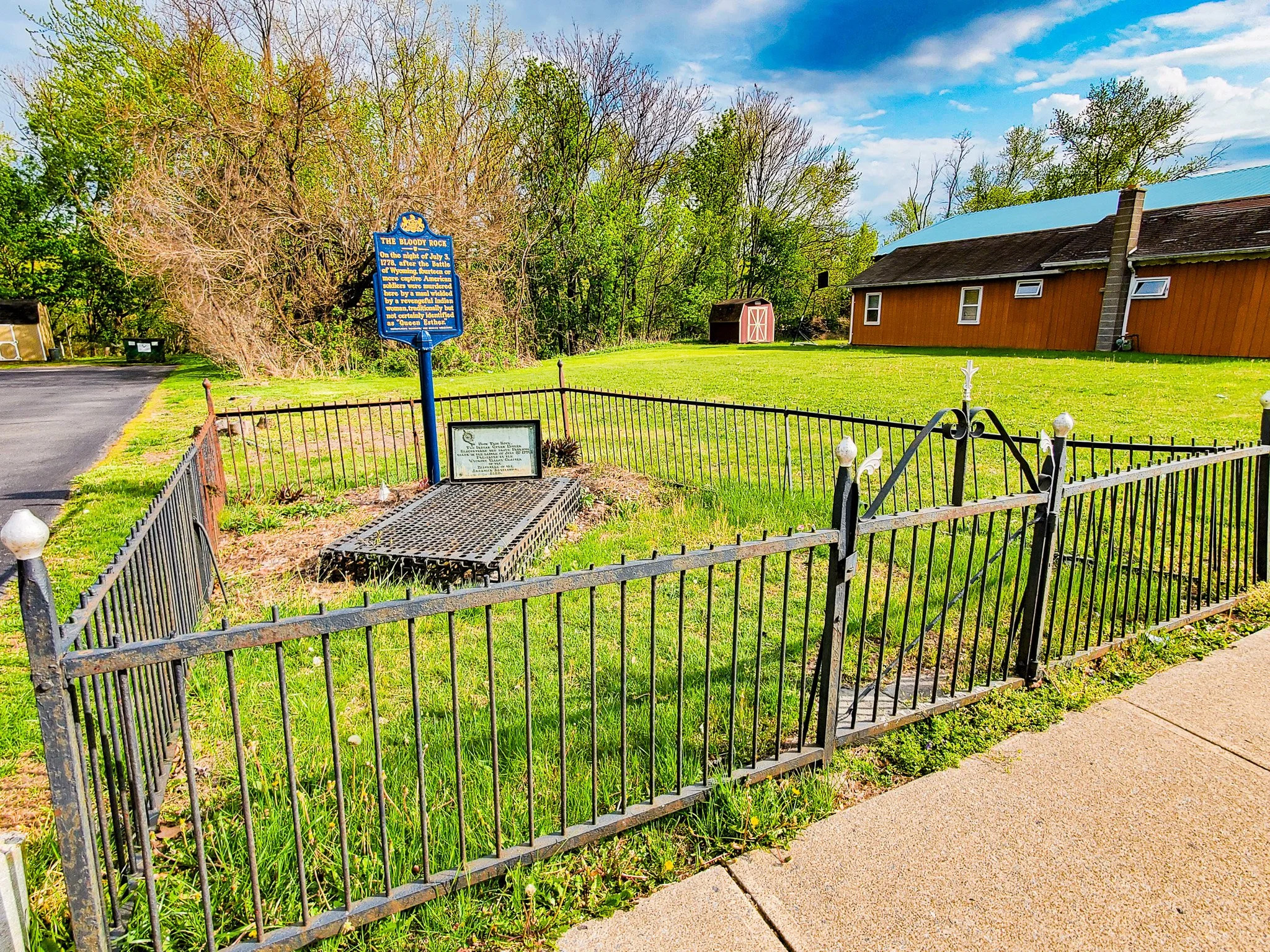 Queen Esther_s bloody rock fenced lot Wyoming PA.jpg