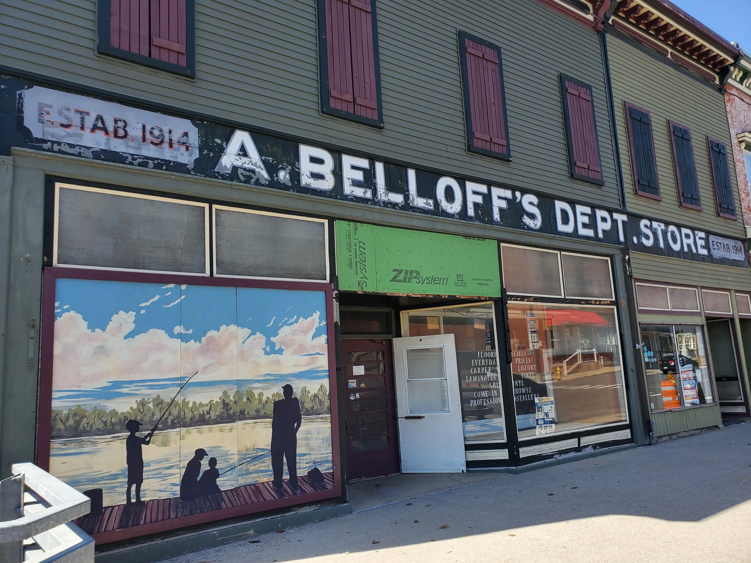 Belloff's Dept Store front of building