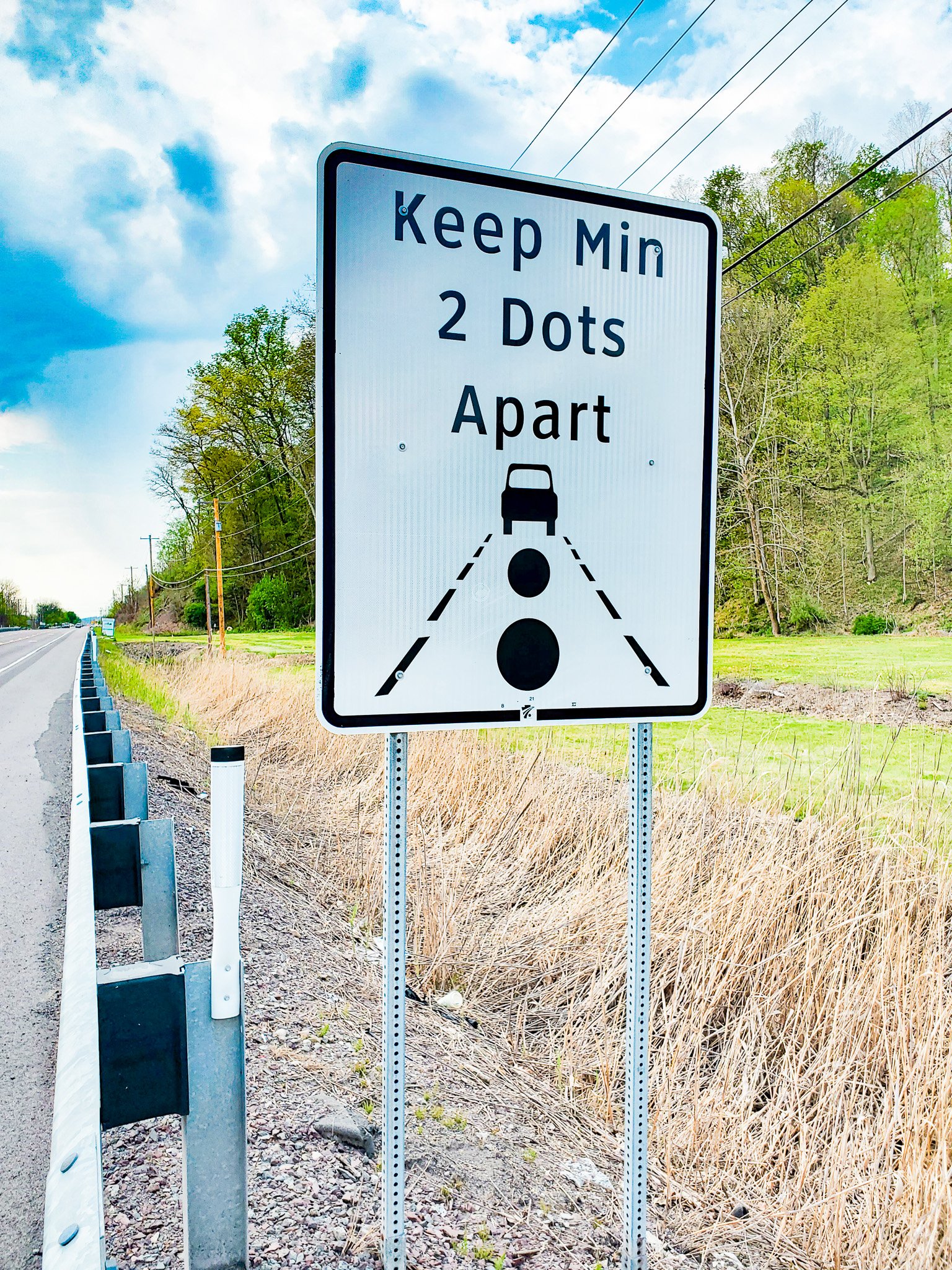 Speed dots sign South Centre Township PA.jpg