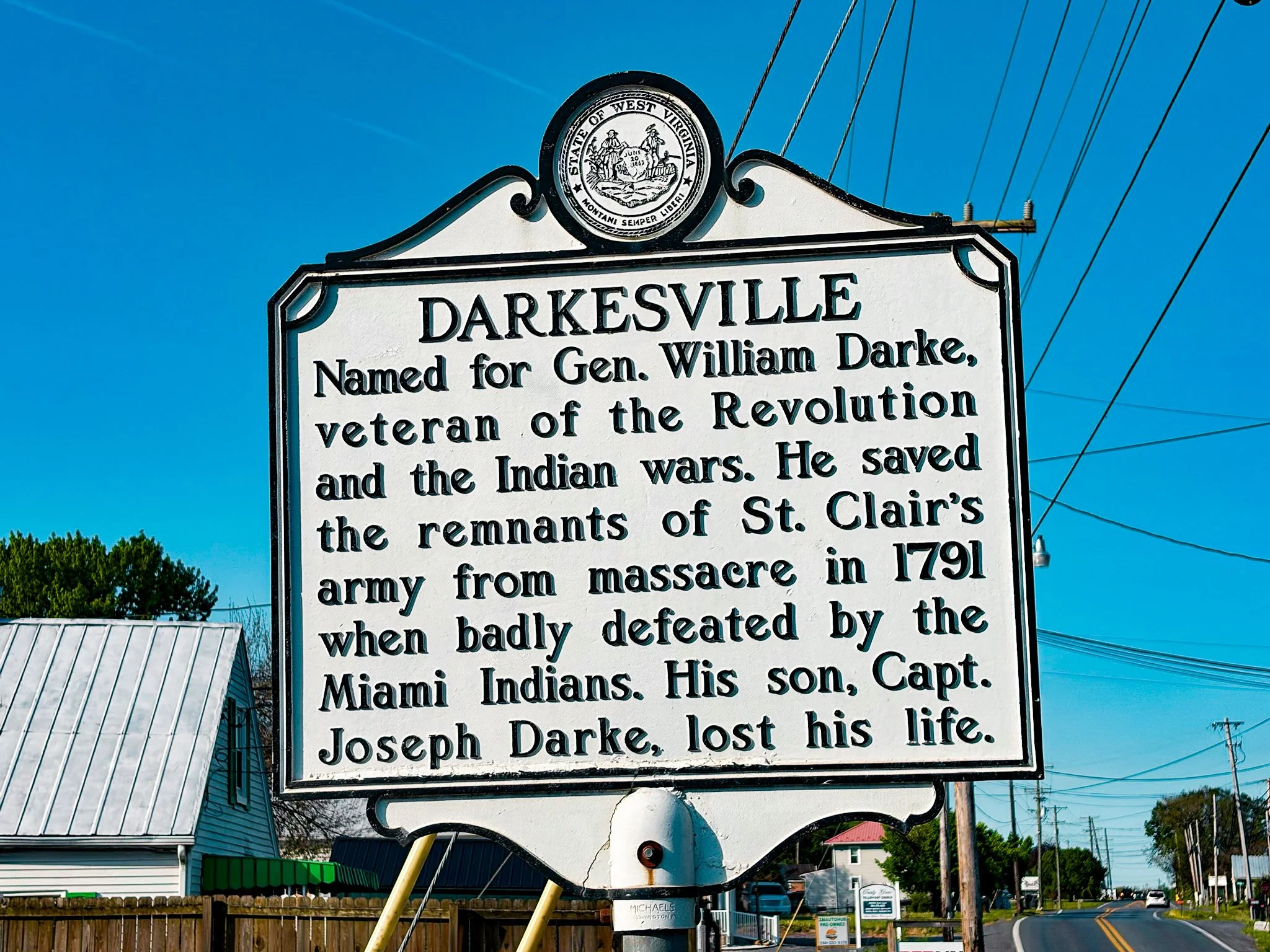 Darkesville WV historical marker.jpg