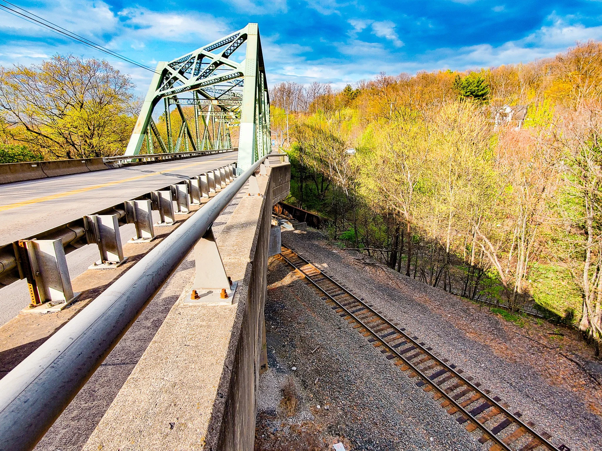 Mill Creek bridge with RR track Dupont PA.jpg