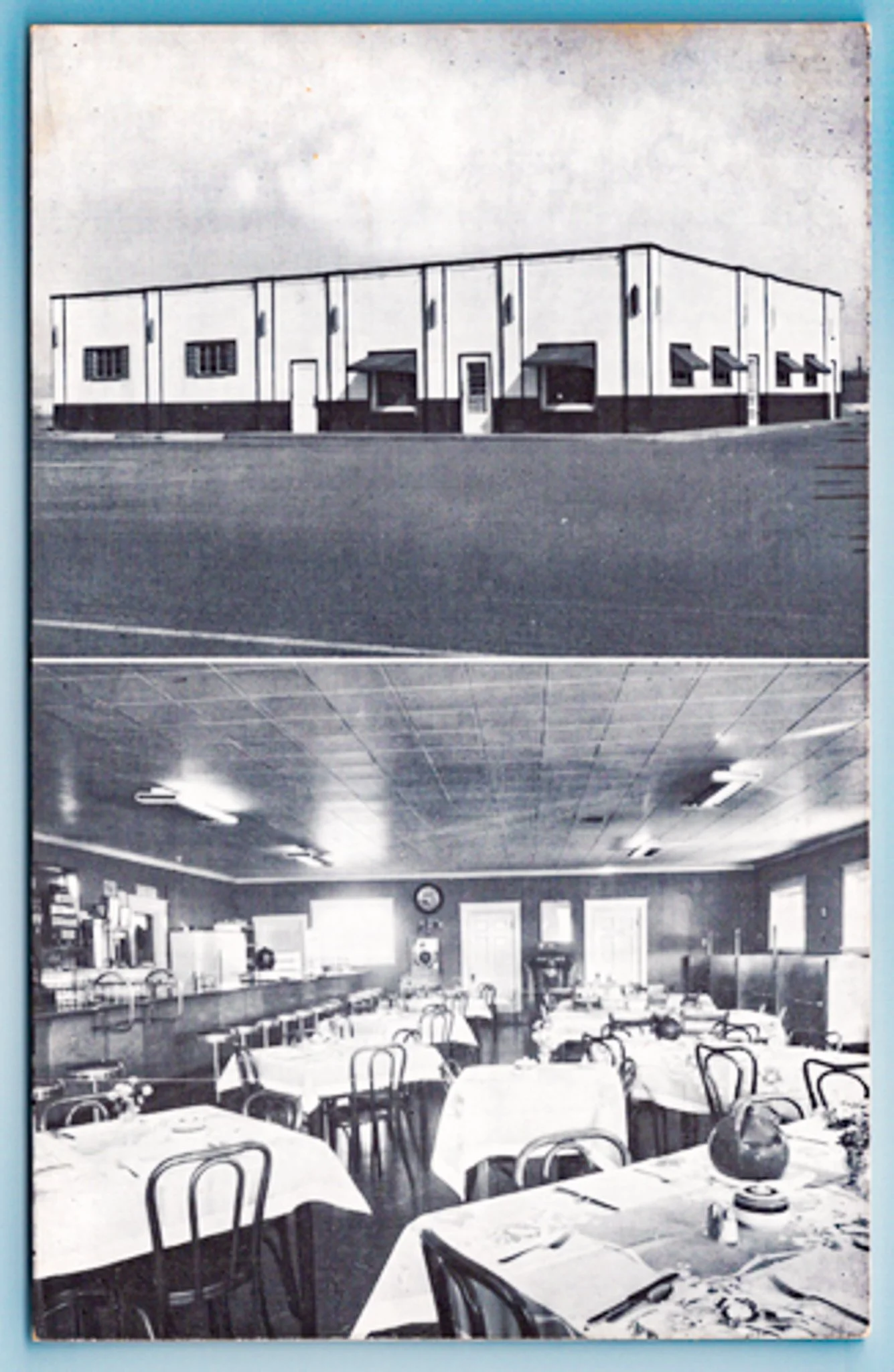 Hazels Restaurant inside view postcard Verona VA.jpg