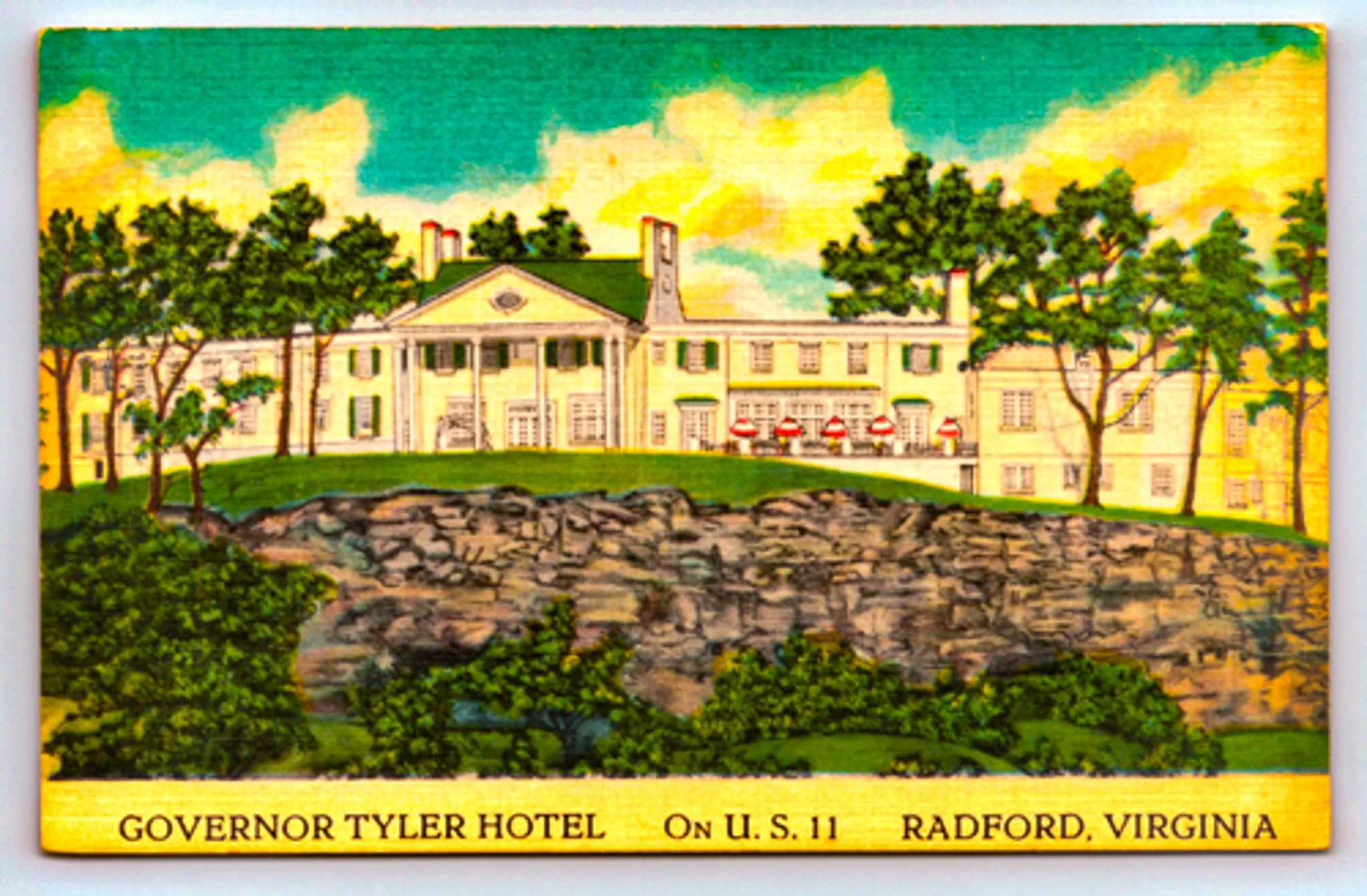 Governor Tyler Motel postcard Radford VA.jpg