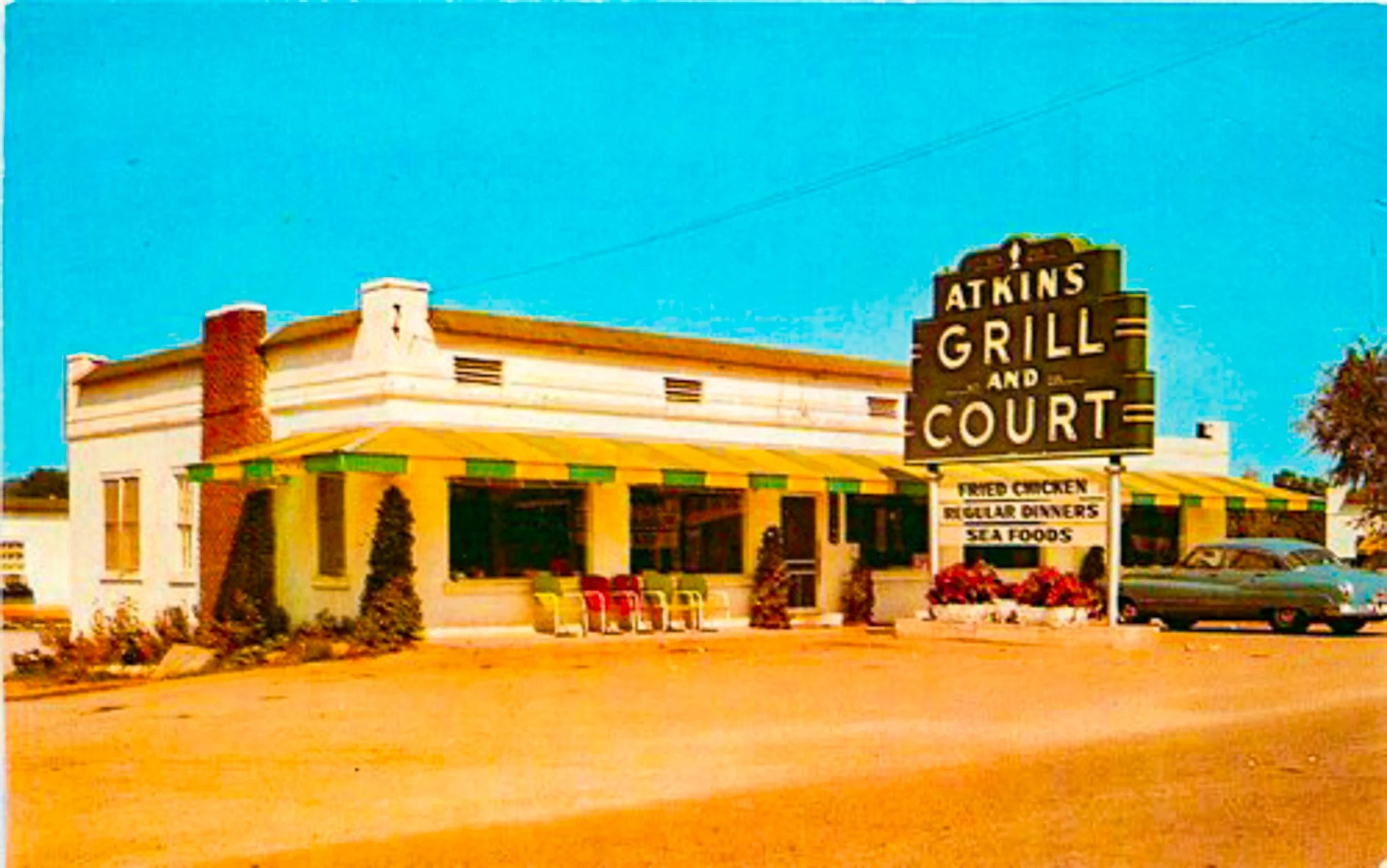 Atkins Restaurant Postcard