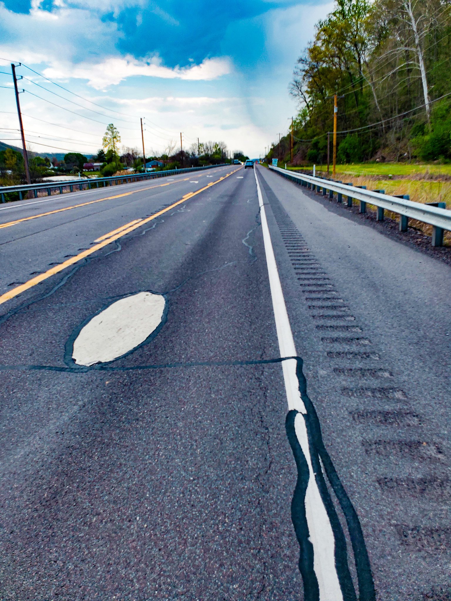 Dots in road at South Centre Township PA.jpg