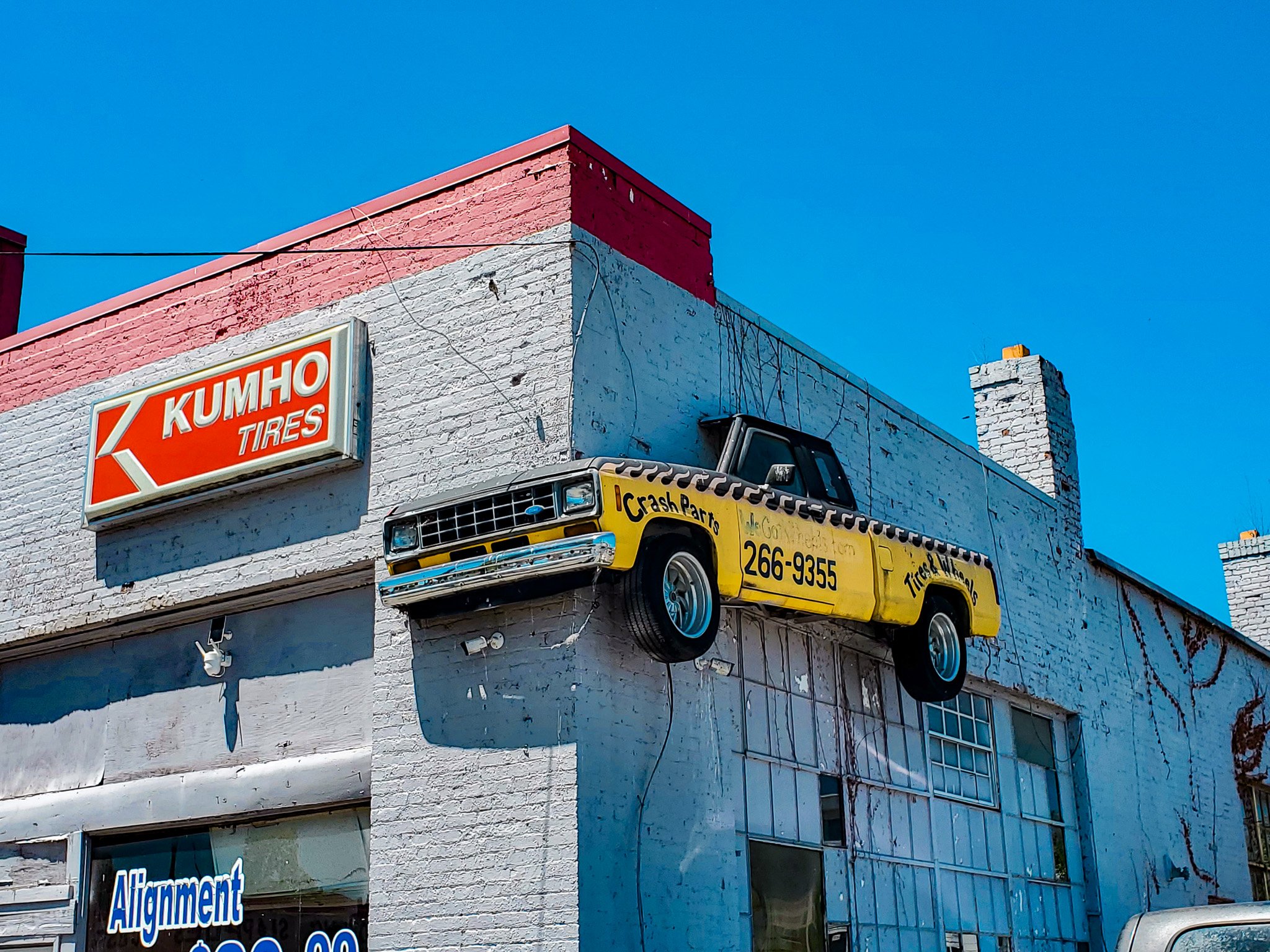 Truck in side of Building