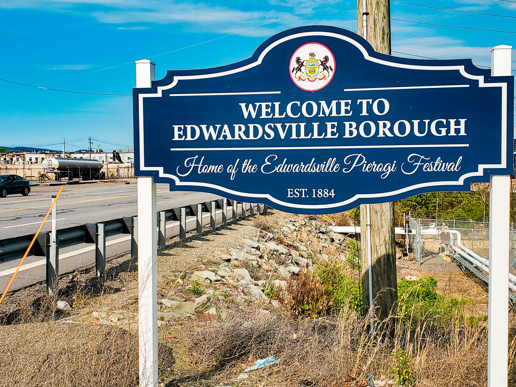 Edwardsville Borough PA welcome sign distant.jpg