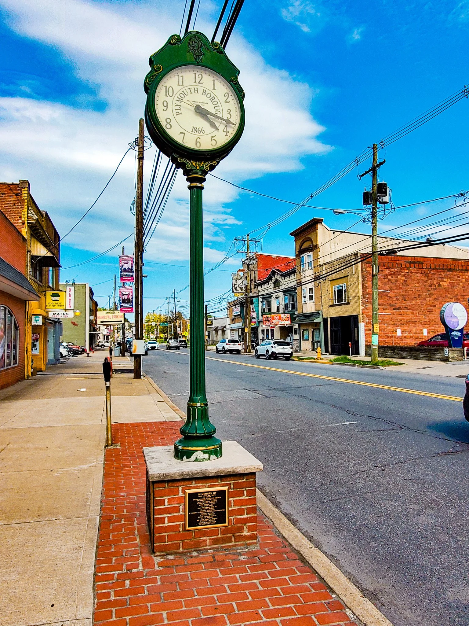 Clock downtown Plymouth PA.jpg