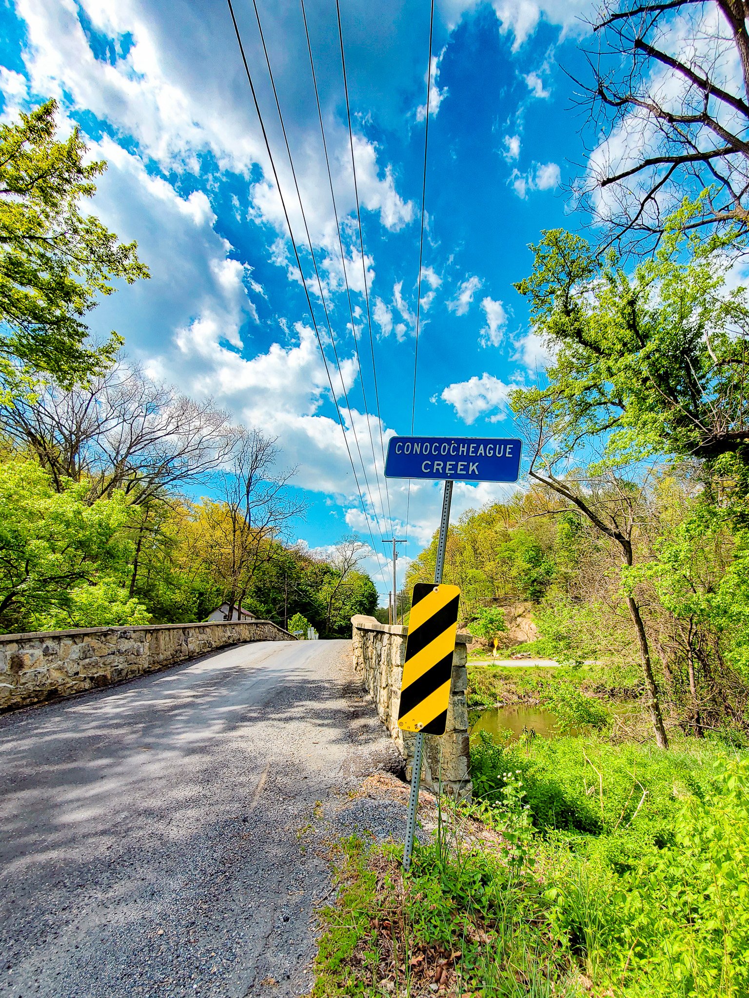 Conococheague Creek bridge and sign Guilford Township PA.jpg