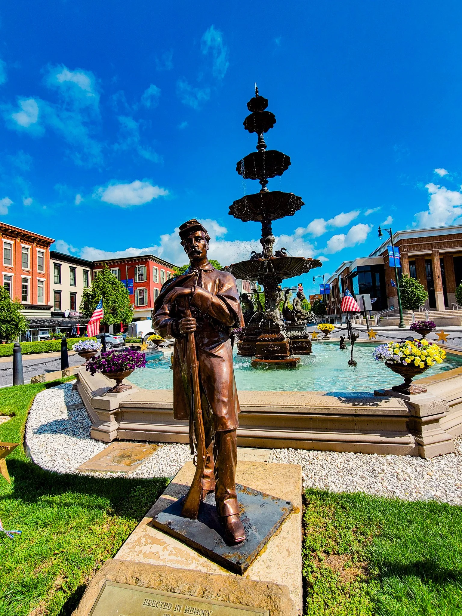 Soldier monument and fountain Chambersburg PA.jpg