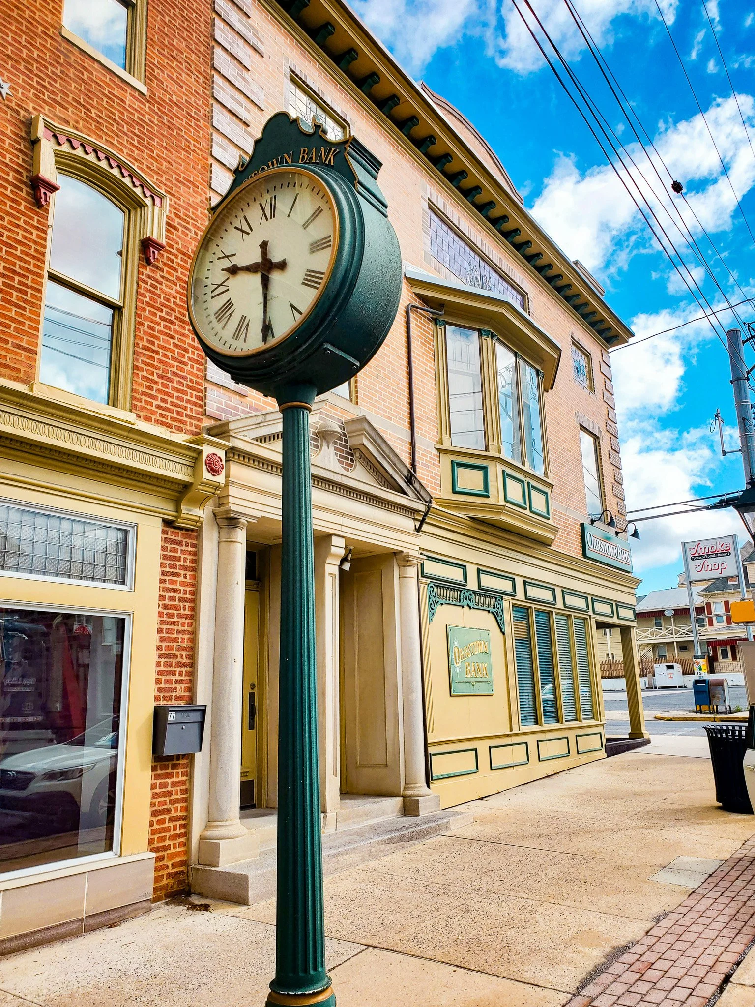 Orrstown Bank clock side view Shippensburg PA.jpg