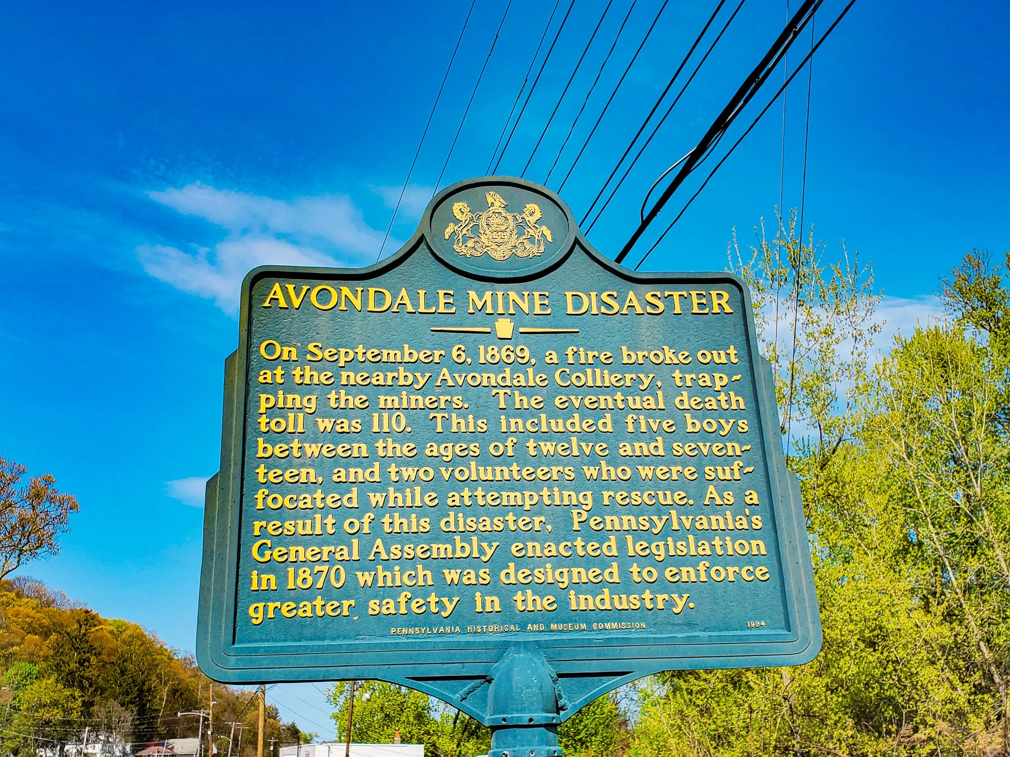 Avondale Mine Disaster sign Plymouth PA.jpg