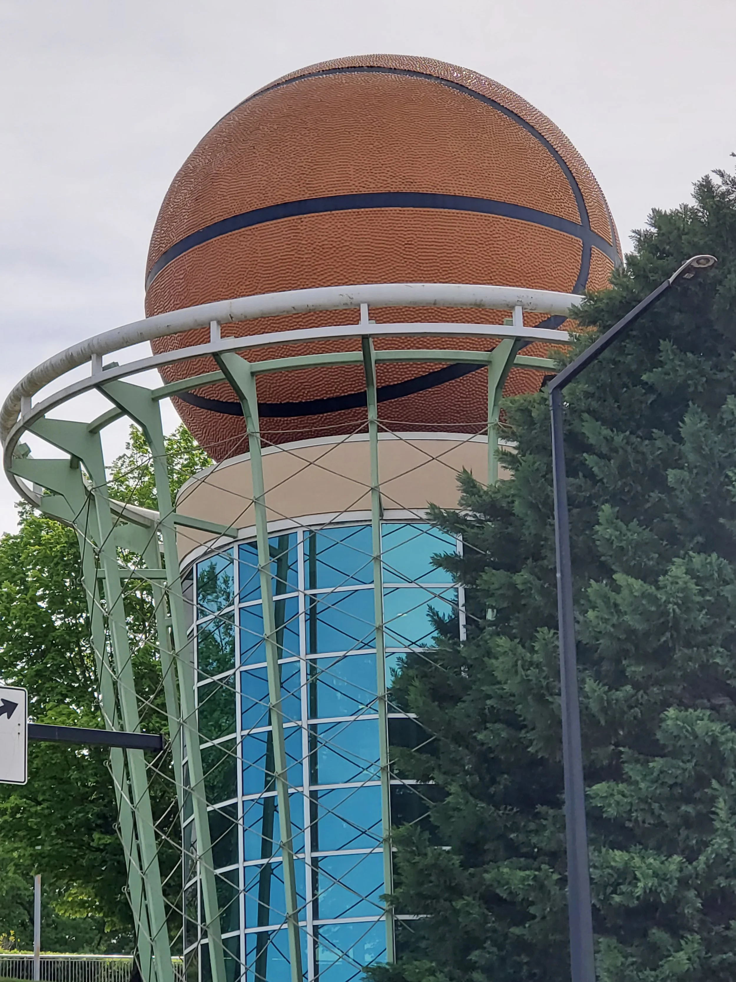 World's Largest Basketball at Women's BB Hall of Fame