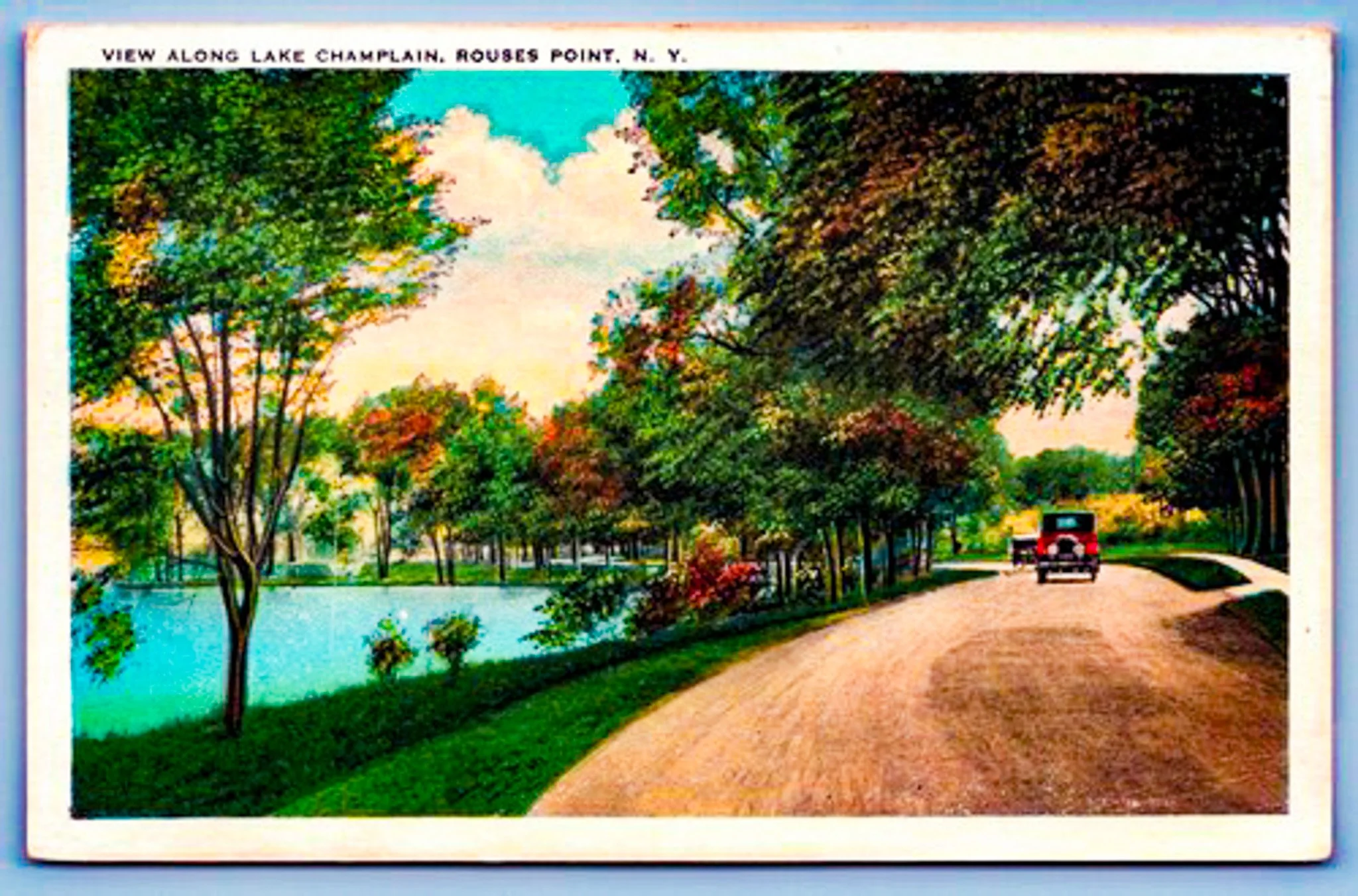 View along Lake Champlain postcard Rouses Point NY.jpg